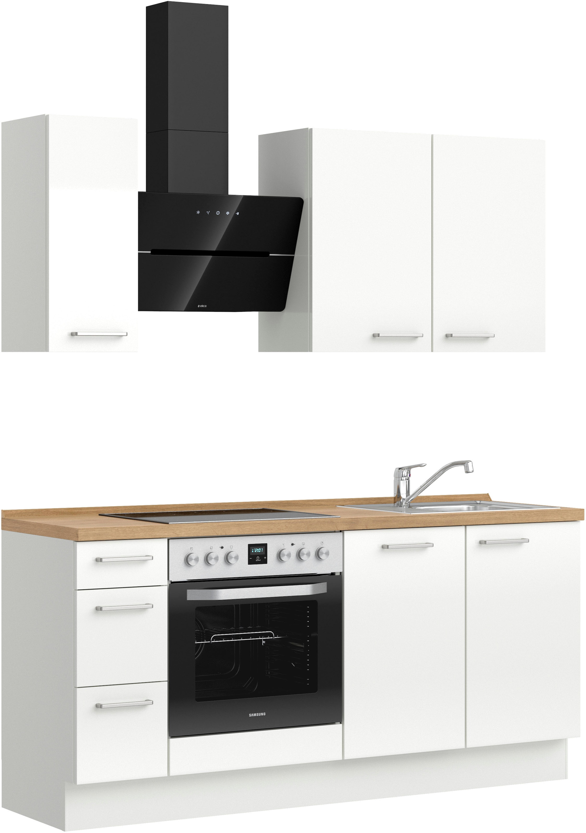 nobilia® Küchenzeile »"Flash II"«, vormontiert, Ausrichtung wählbar, Breite 180 cm, wahlw. mit E-Geräten