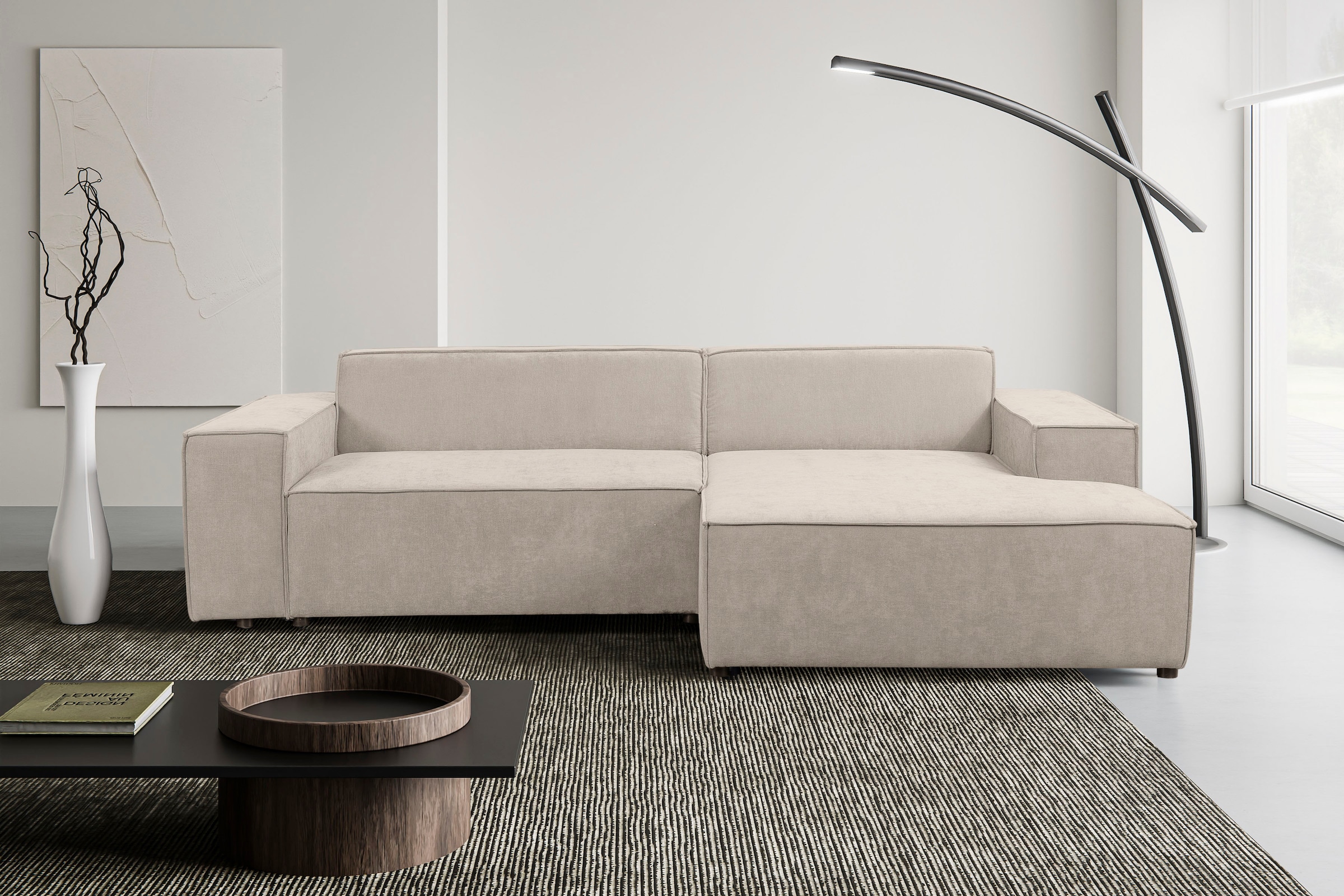 WERK2 Ecksofa "Trento, elegant & zeitlos, Breite 268cm, pflegeleichte Bezüg günstig online kaufen