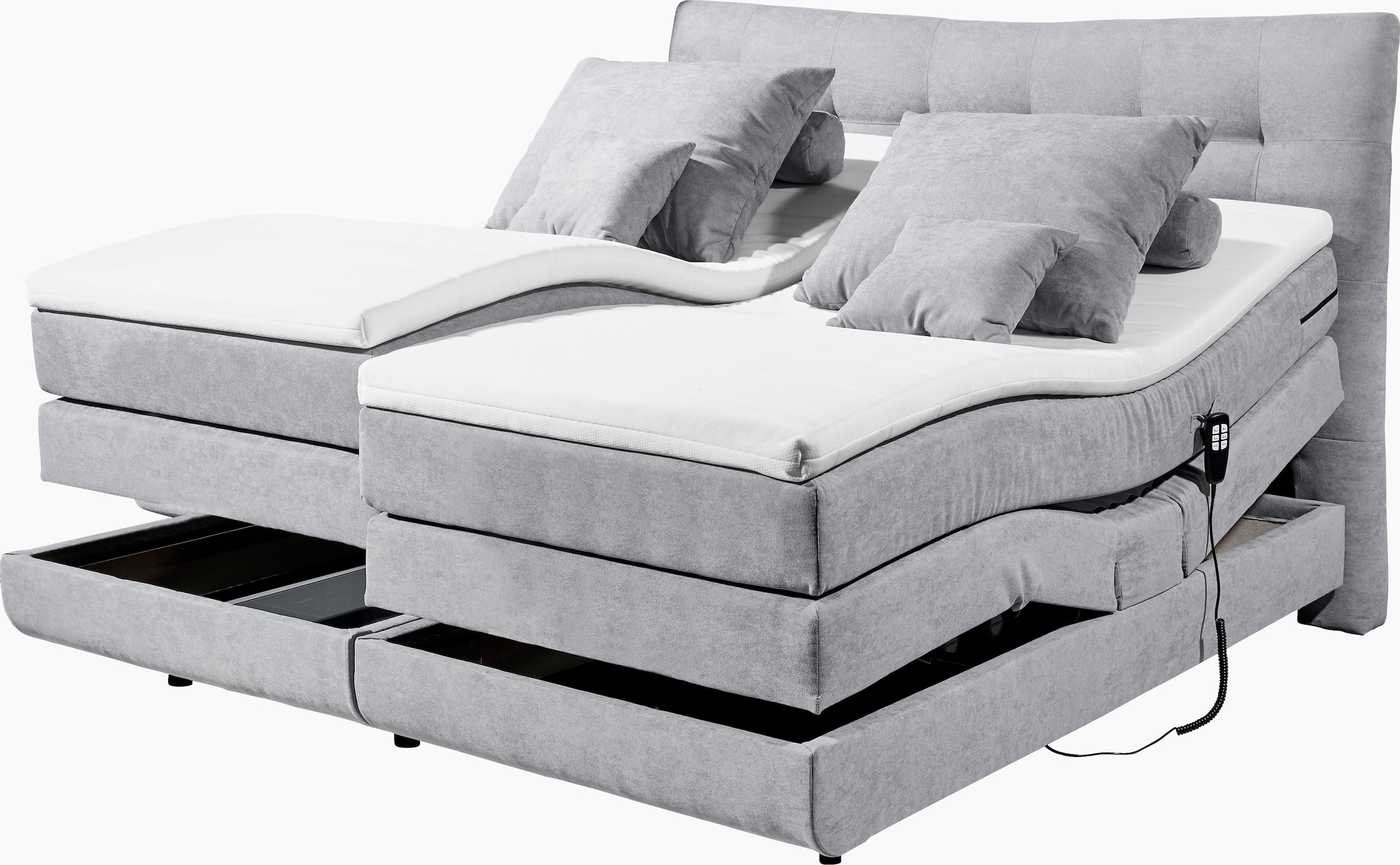 ED EXCITING DESIGN Boxspringbett »Malibu«, inkl. Motor und Topper