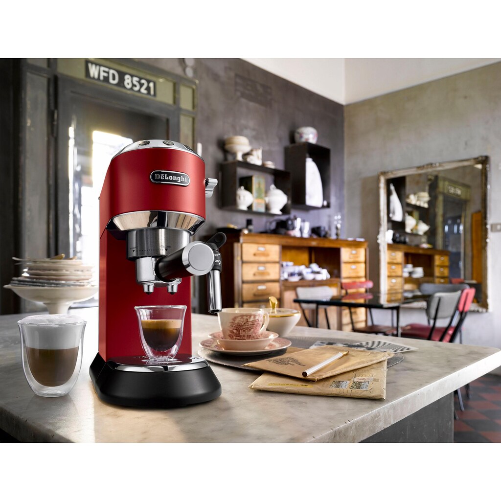 De'Longhi Siebträgermaschine »Dedica Style EC 685.R«, 1350 Watt, 15 Bar