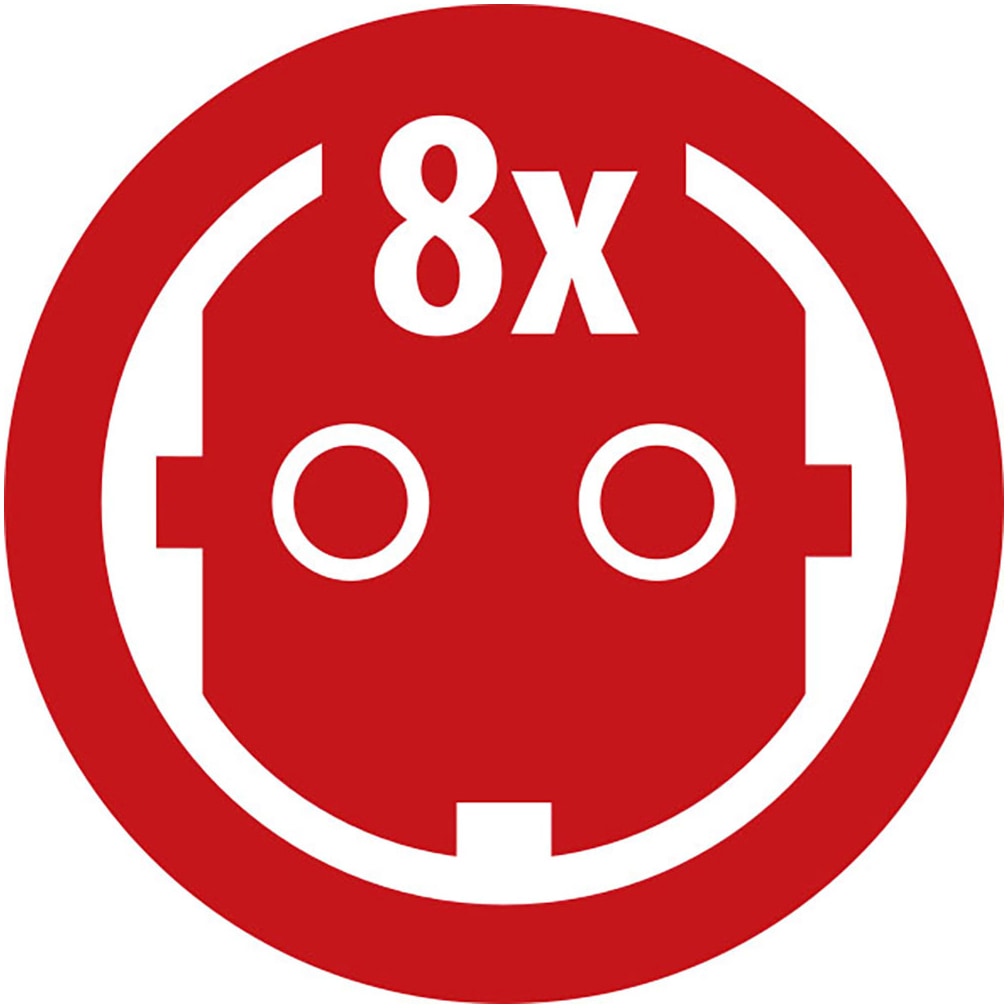 Brennenstuhl Steckdosenleiste »Steckdosenturm 8-fach« 11-fach (Ein- / Ausschalter | Klappendeckel | USB-Anschlüsse Schutzkontaktkupplung;Überspannungsschutz;Schutzkontaktstecker Kabellänge 2 m)