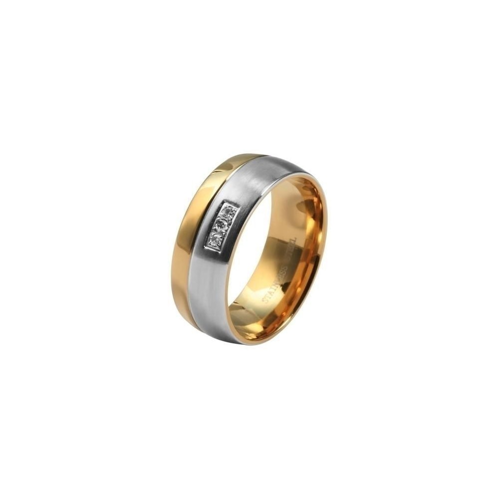 Fingerring ADELIA´S "Damen Ring aus Edelstahl mit Strass Steinchen" Gr. 48, silber, Fingerringe, Damen, 48, Edelstahl, Fingerring 4