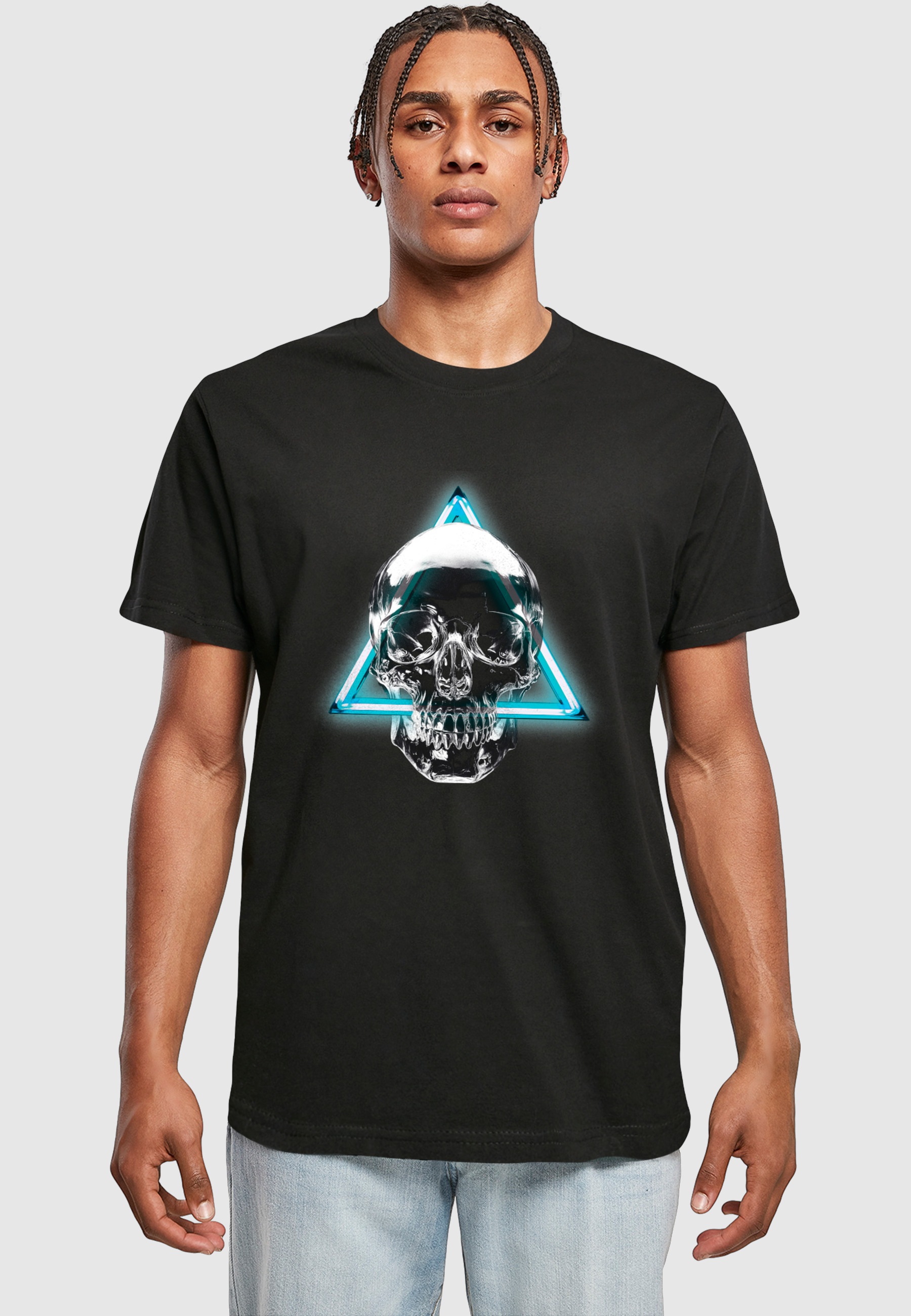 MisterTee T-Shirt »MisterTee Neon Skull Tee« 1 Stk.
