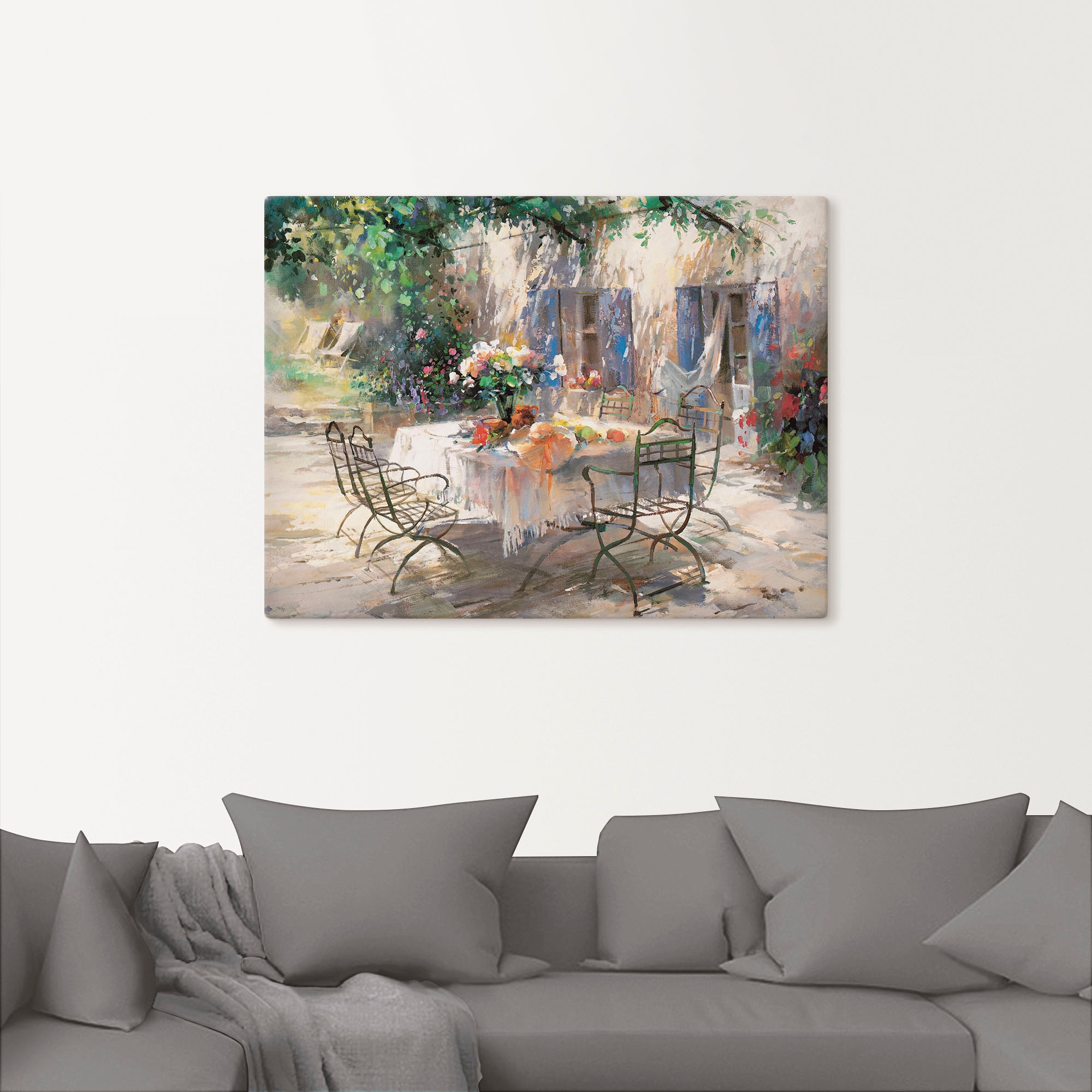 Artland Leinwandbild »Schatten Garten« Garten 1 Stk. tlg. auf Holzrahmen gespannt