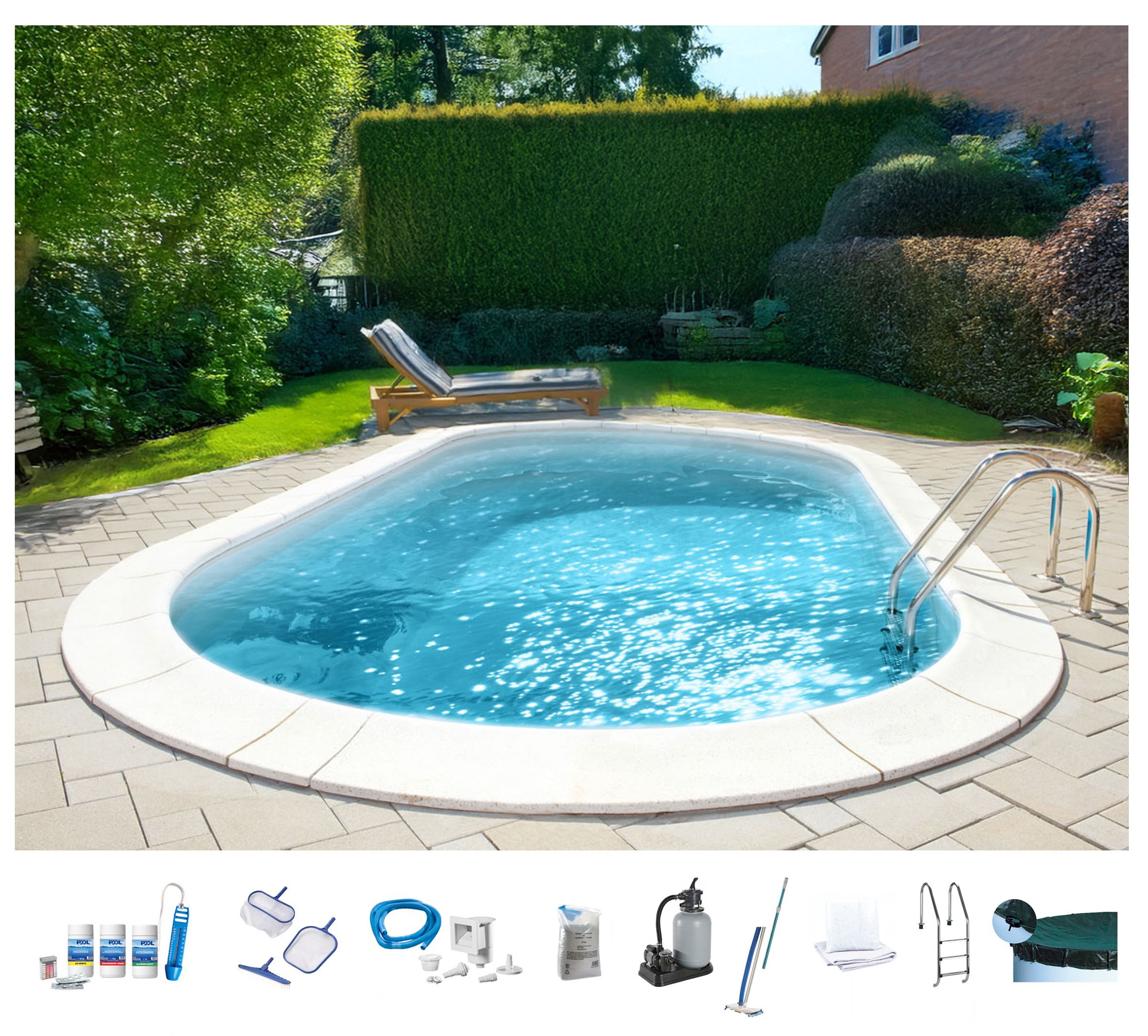 my POOL BWT Ovalpool "PREMIUM mit sandfarbener Innenfolie" Höhe 150 cm, in günstig online kaufen