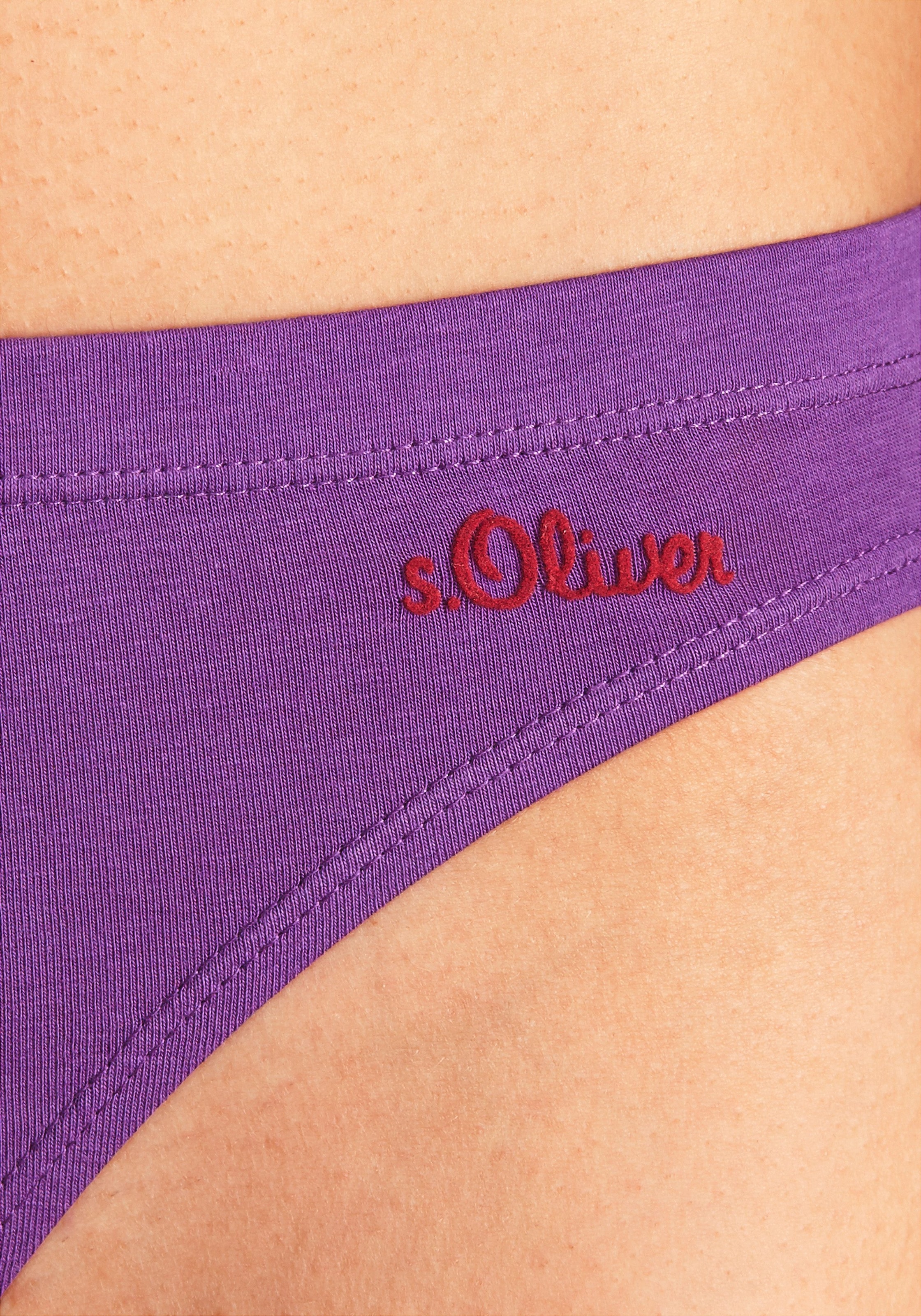 s.Oliver Bikinislip, (3er-Pack), aus elastischer Baumwoll-Qualität