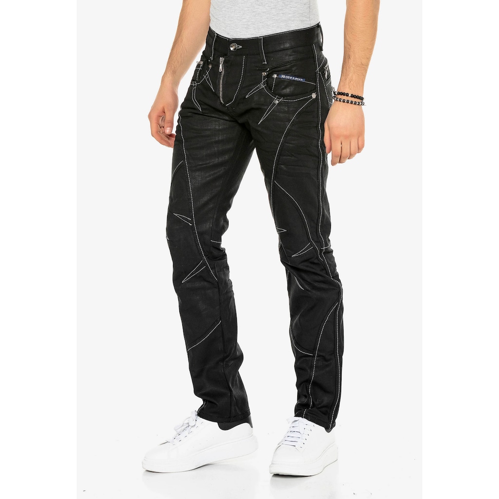 Cipo & Baxx Bequeme Jeans, mit Reissverschlüssen