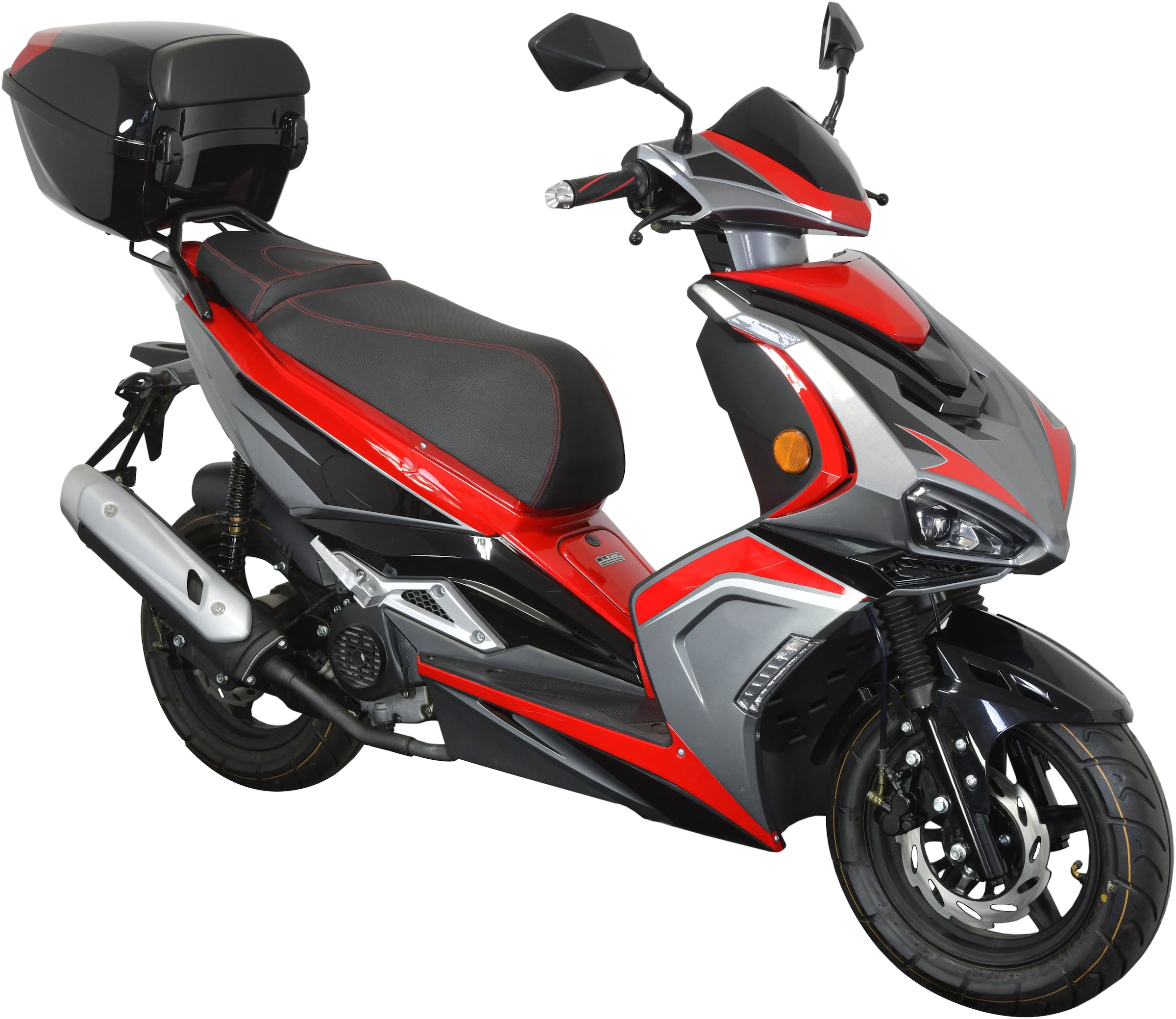 GT UNION Motorroller "Striker 45", 45 km/h, schwarz, Motorroller, Luftgekühlter Motor