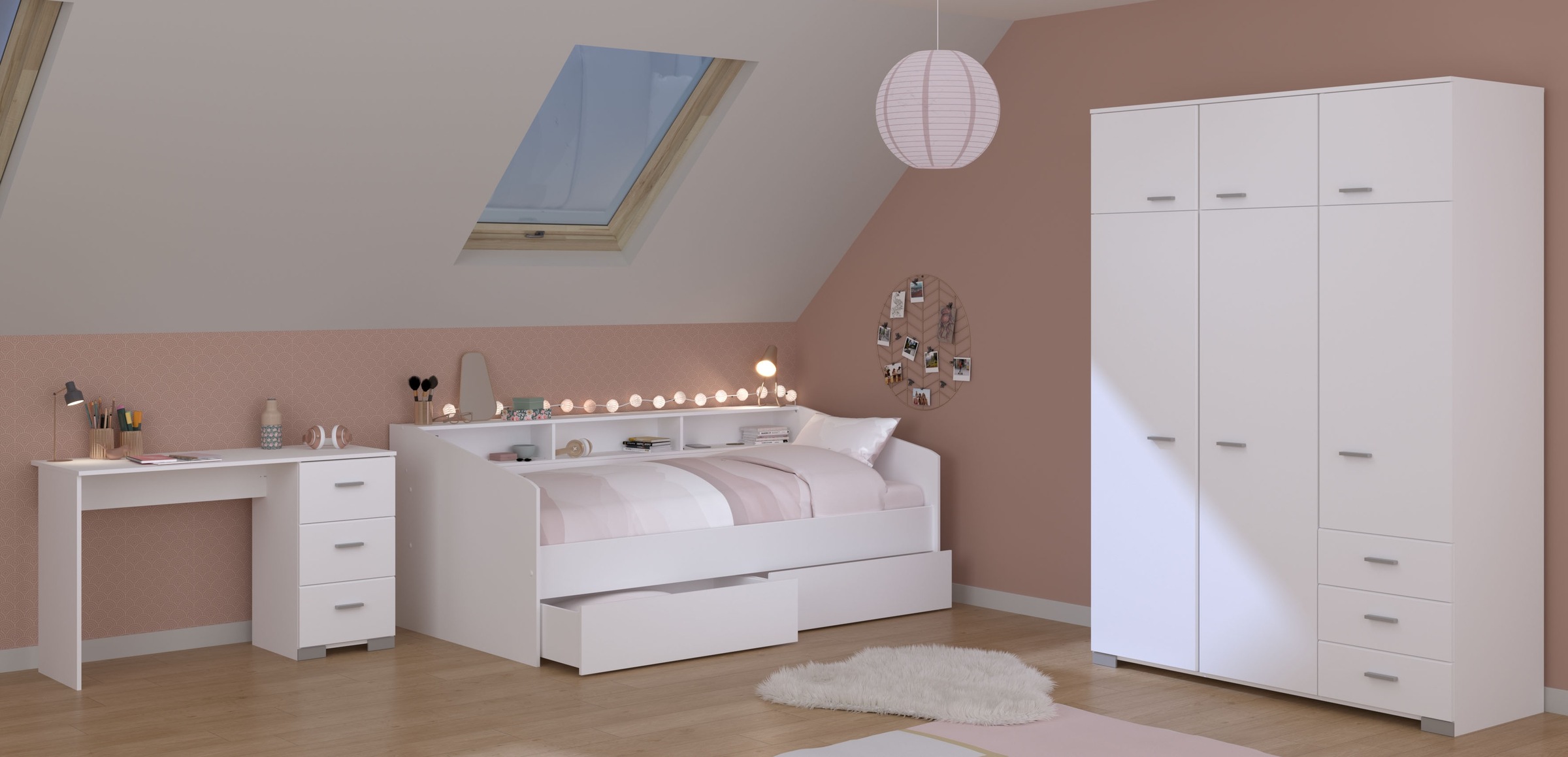 Parisot Jugendzimmer-Set "Sleep 42" Set, 4 Stk. tlg. Rückwände der Fächer a günstig online kaufen