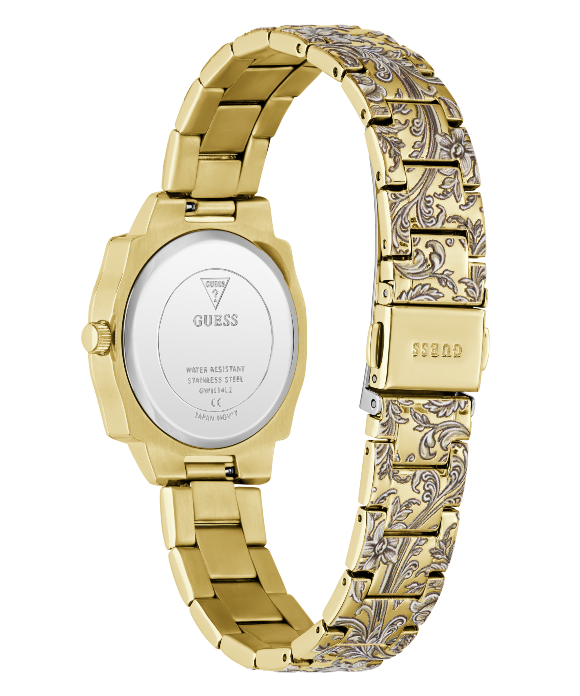 Guess Quarzuhr »OLIVIA« Armbanduhr, Damenuhr, Edelstahlarmband, analog