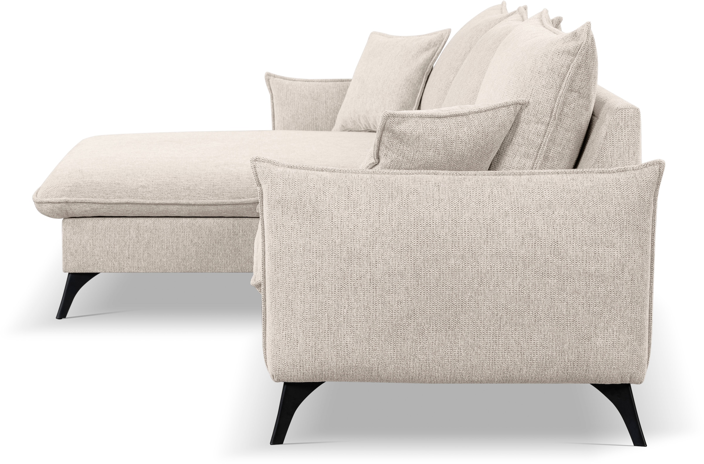 WERK2 Ecksofa »Modica L-Form«, Minimalistisches Ecksofa mit Schlaffunktion & Bettkasten