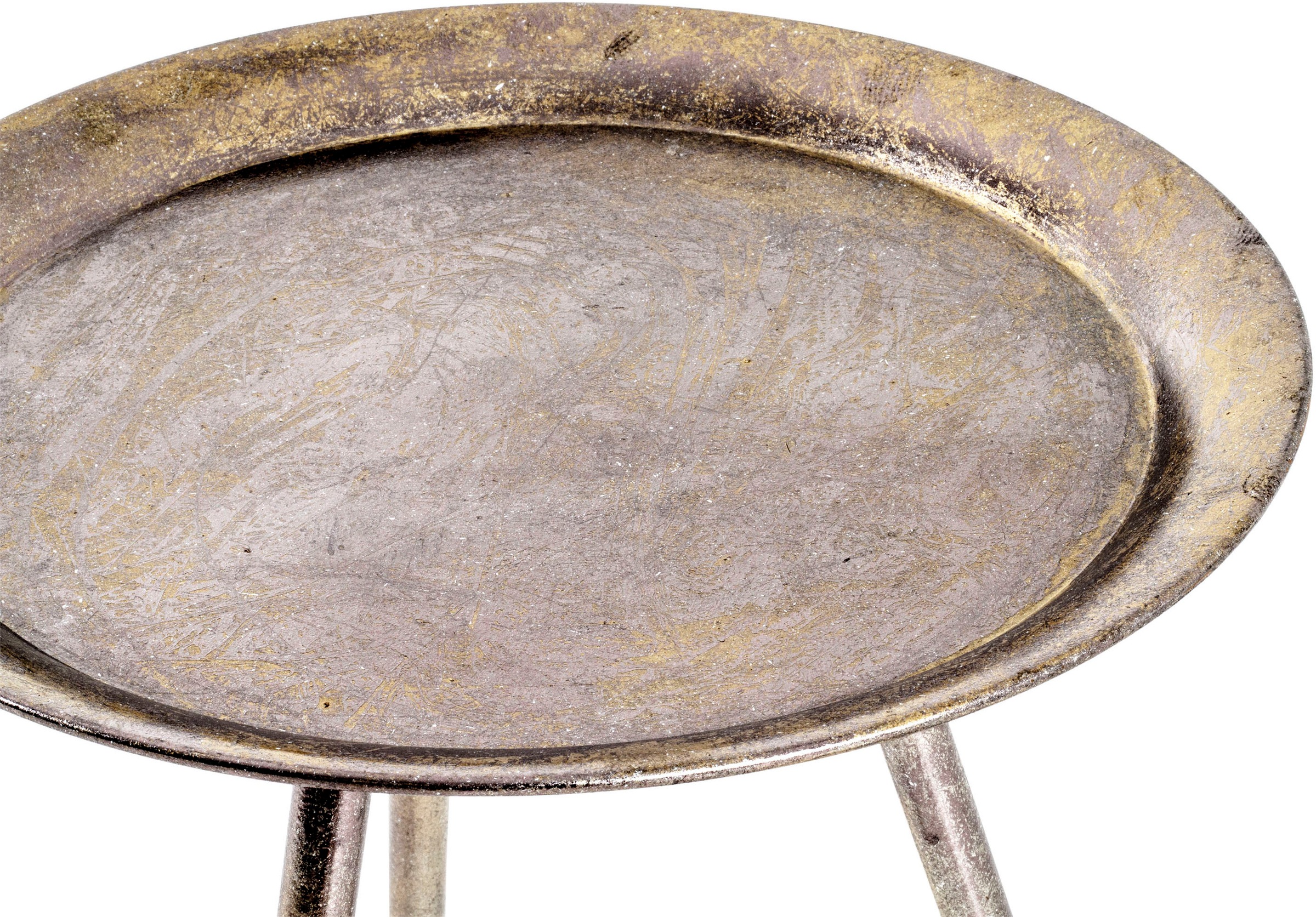 HAKU Beistelltisch »Sofatisch, Wohnzimmertisch« 1 Stk. tlg. rund - aus Metall Kupfer - Ø/H 44/54 cm