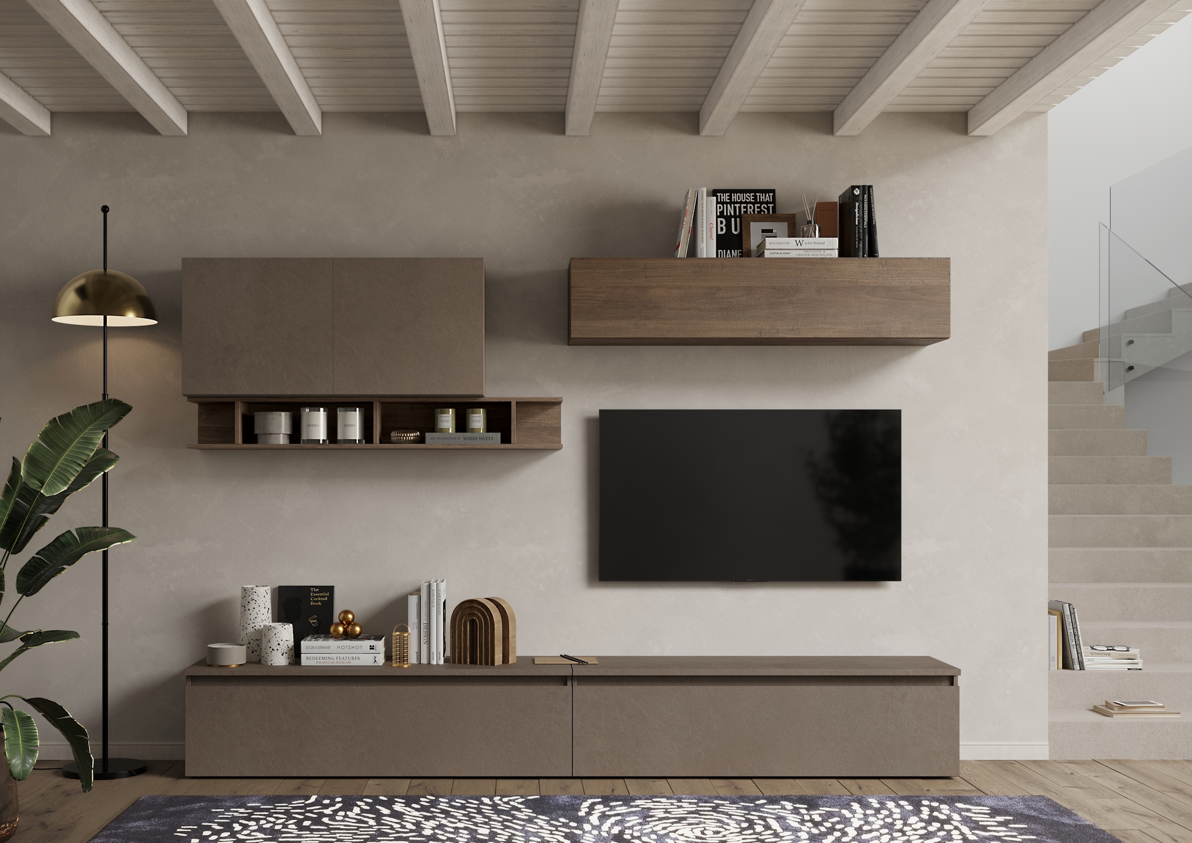 Home affaire Wohnwand "Infinity, 6tlg. Breite 276 cm, Höhe variabel, Schrankwand, Anbauwand"