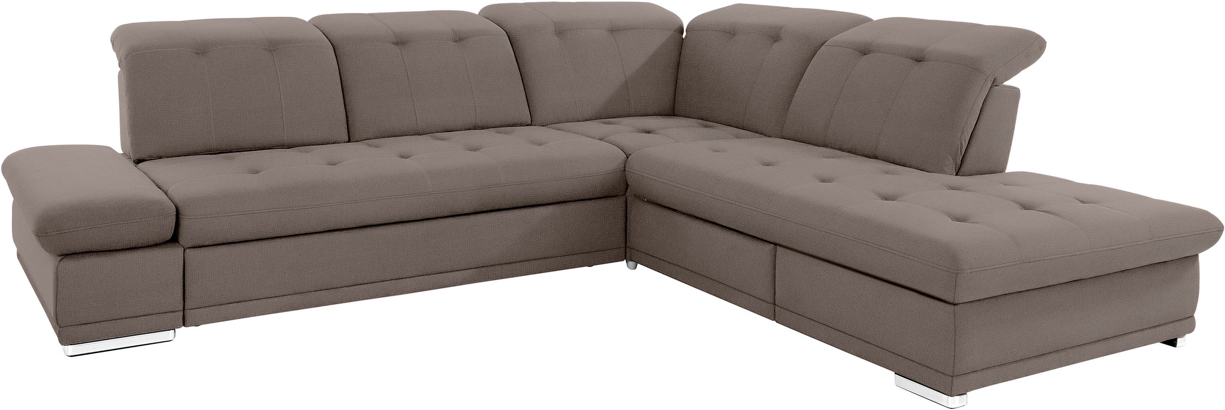 COTTA Ecksofa »Holiday L-Form mit Sitztiefen-, Armteil- und Kopfteilverstellung«, wahlweise mit Bettfunktion & Bettkasten