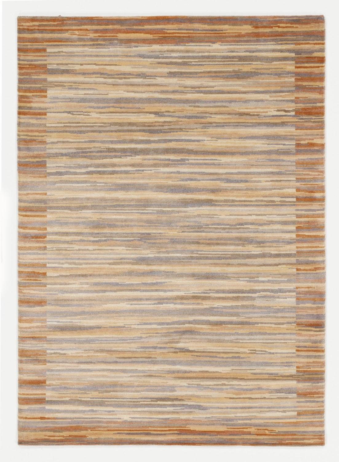 Orientteppich OCI DIE TEPPICHMARKE "Award Nami" Gr. 33, beige, B:250cm H:6mm L:300cm, Viskose, Wolle, Teppiche, handgeknüpft, echter Nepal Teppich, Wolle,Wohnzimmer