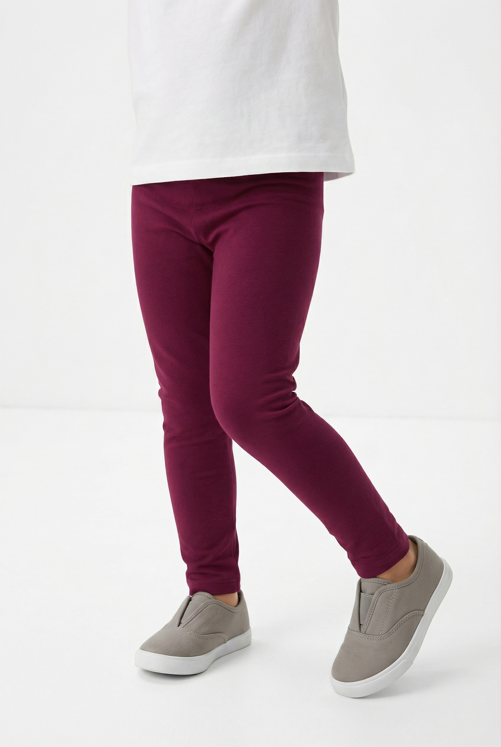 HAPPY GIRLS Mädchen Leggings, lila, Gr. 98, unifarben, Strick, Obermaterial: 60% Polyester, 35% Baumwolle, 5% Elasthan, Hosen, wärmend und elastisch