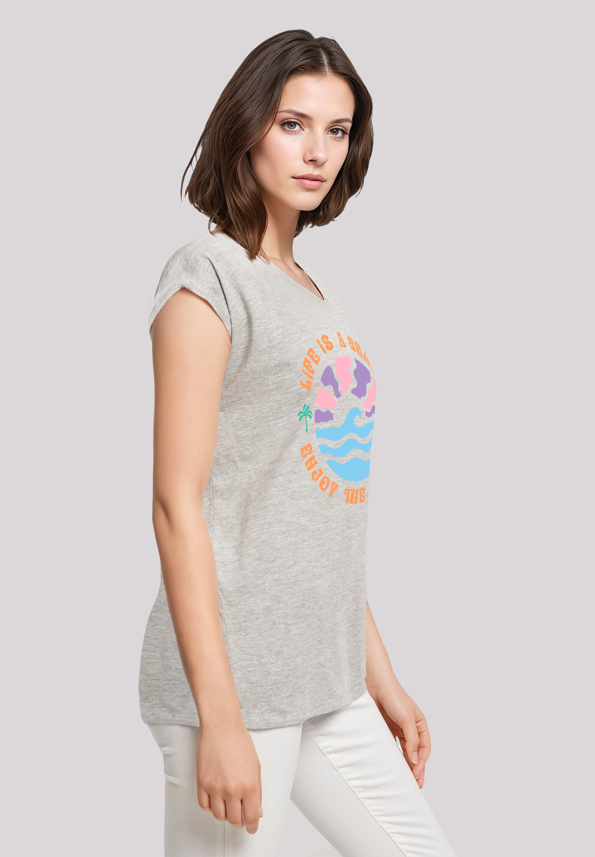 F4NT4STIC T-Shirt »Life Is A Beach Enjoy The Waves«, Premium Qualität