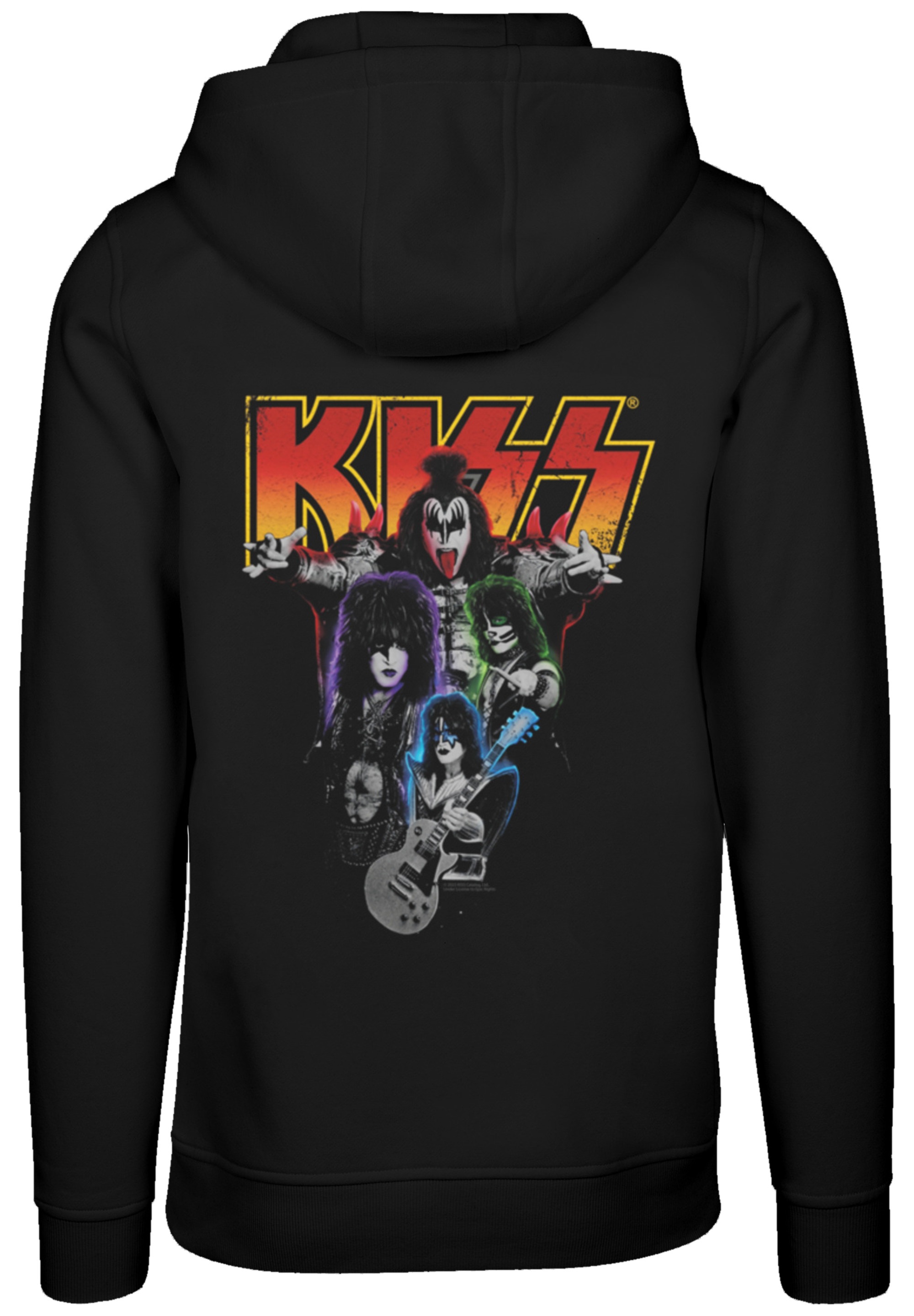 F4NT4STIC Kapuzenpullover »Kiss Rock Music Band Neon Band«, Premium Qualität, Band, Logo