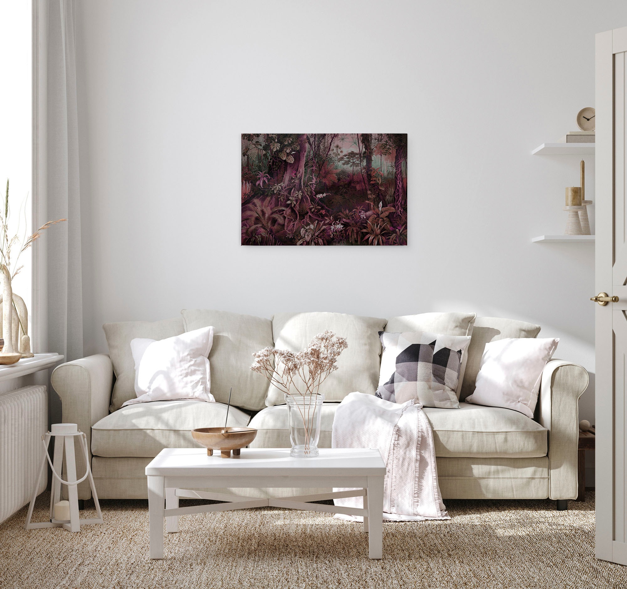A.S. Création Leinwandbild »jungle«, Kunst-Gemälde-Kinder, (1 St.), Keilrahmen Bild Dschungel Wald Leinwand-Bild Wohnzimmer modern Kinder