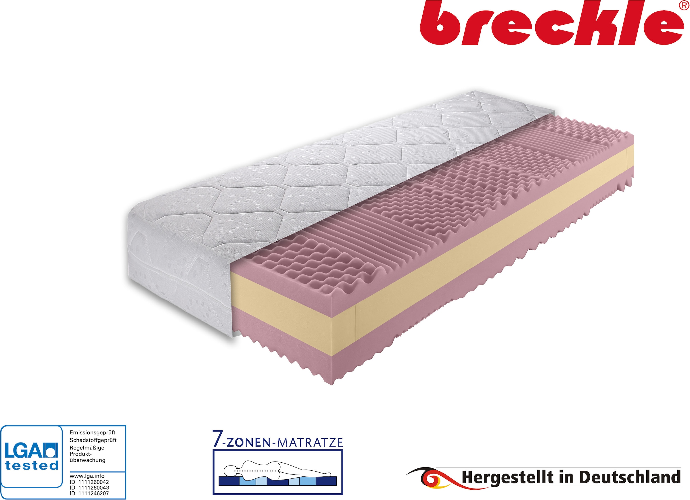Breckle Taschenfederkernmatratze »Belvedere DeLux 1000, Matratze 90x200, 140x200 & mehr« 28 cm hoch 1.000 Federn 1-tlg., 1 Stk. tlg. Matratze in verschiedenen Größen, ergonomisch, atmungsaktiv