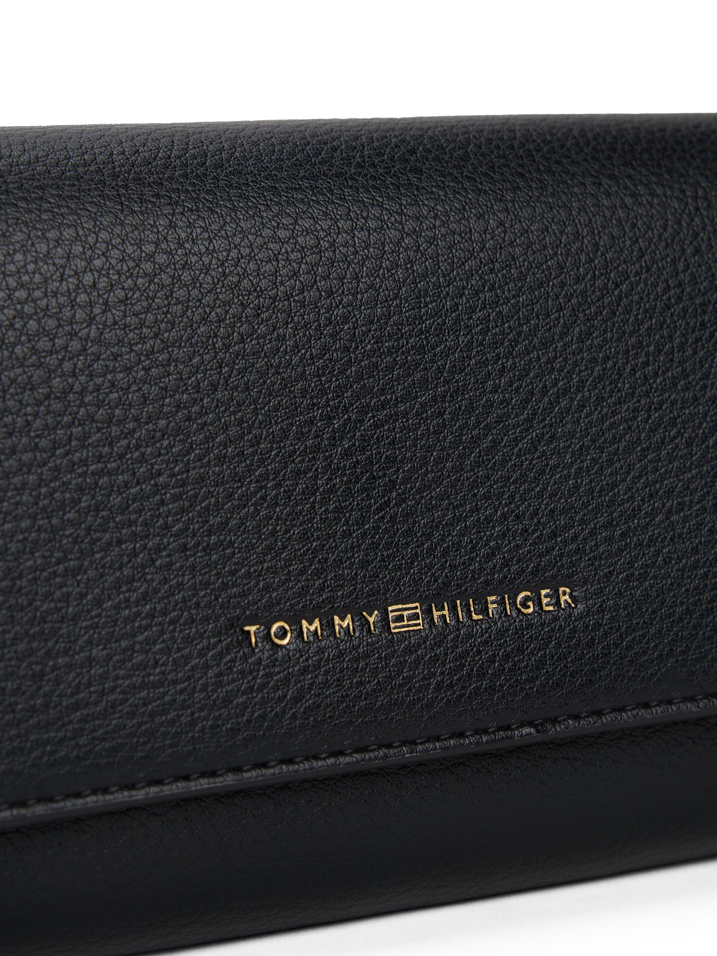 Tommy Hilfiger Geldbörse »TH FLAG LRG FLAP«, Geldbeutel, Portemonnaie mit goldfarbenem Logodruck