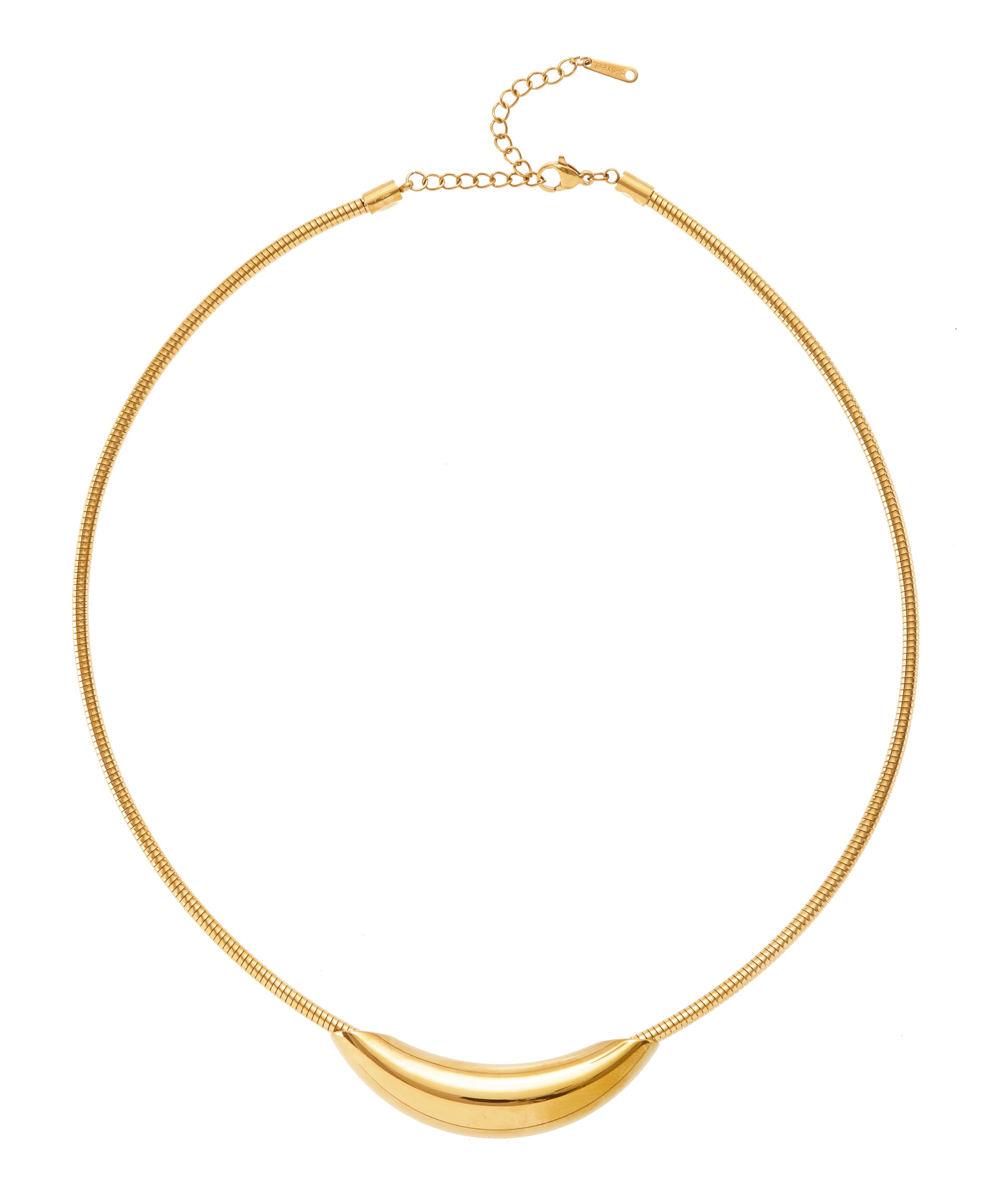LASCANA Schlangenkette "Halskette mit Röhrchen Anhänger" Hochwertiges Collier mit Goldbeschichtung