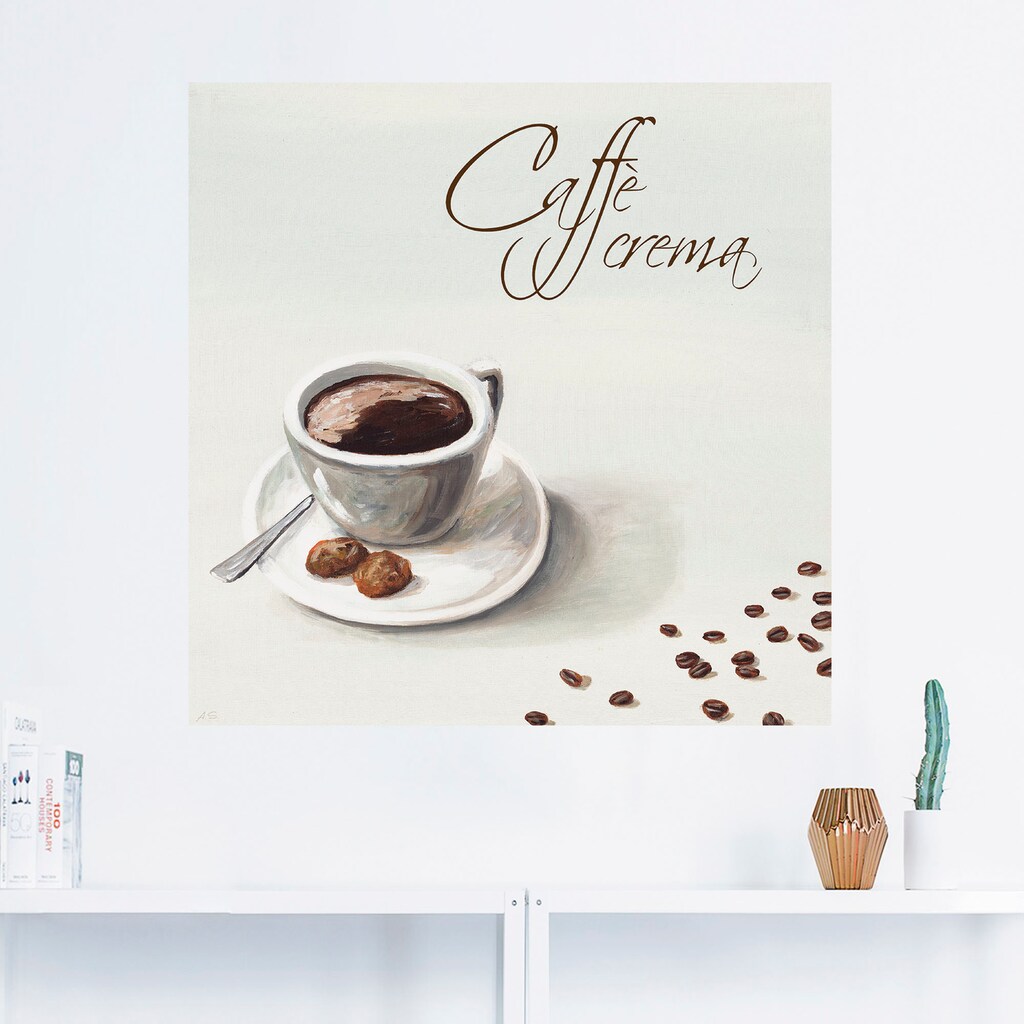 Artland Wandbild »Kaffee crema«, Getränke, (1 St.)