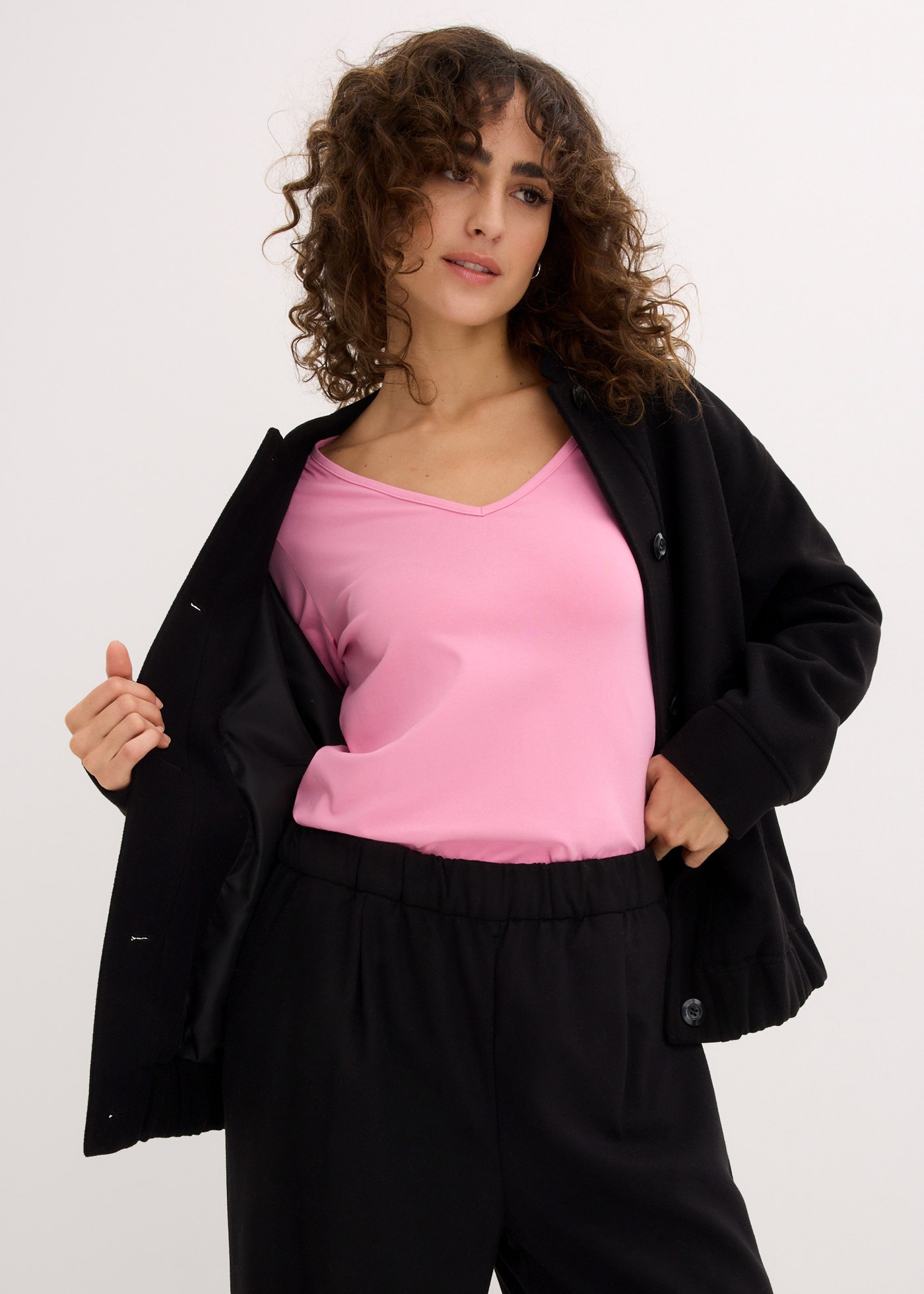 Thumbnail - bonprix Langarmshirt "Figurbetontes Langarmshirt (2er Pack)" Packung, 2, 2 Stk. Figurbetontes Langarmshirt (2er Pack)