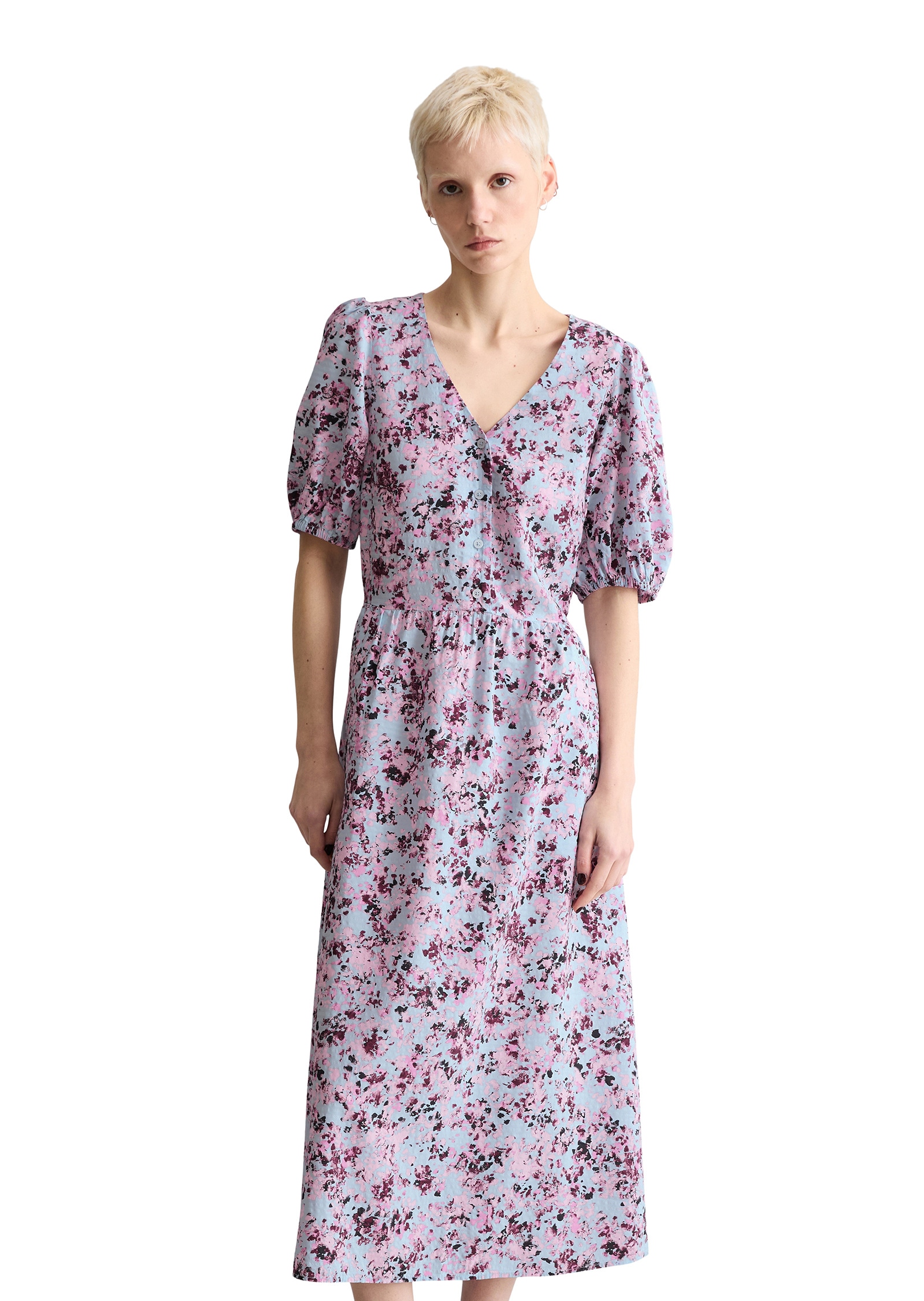 Marc OPolo DENIM Druckkleid "aus Viskose-Mix mit Crinkle-Effekt"