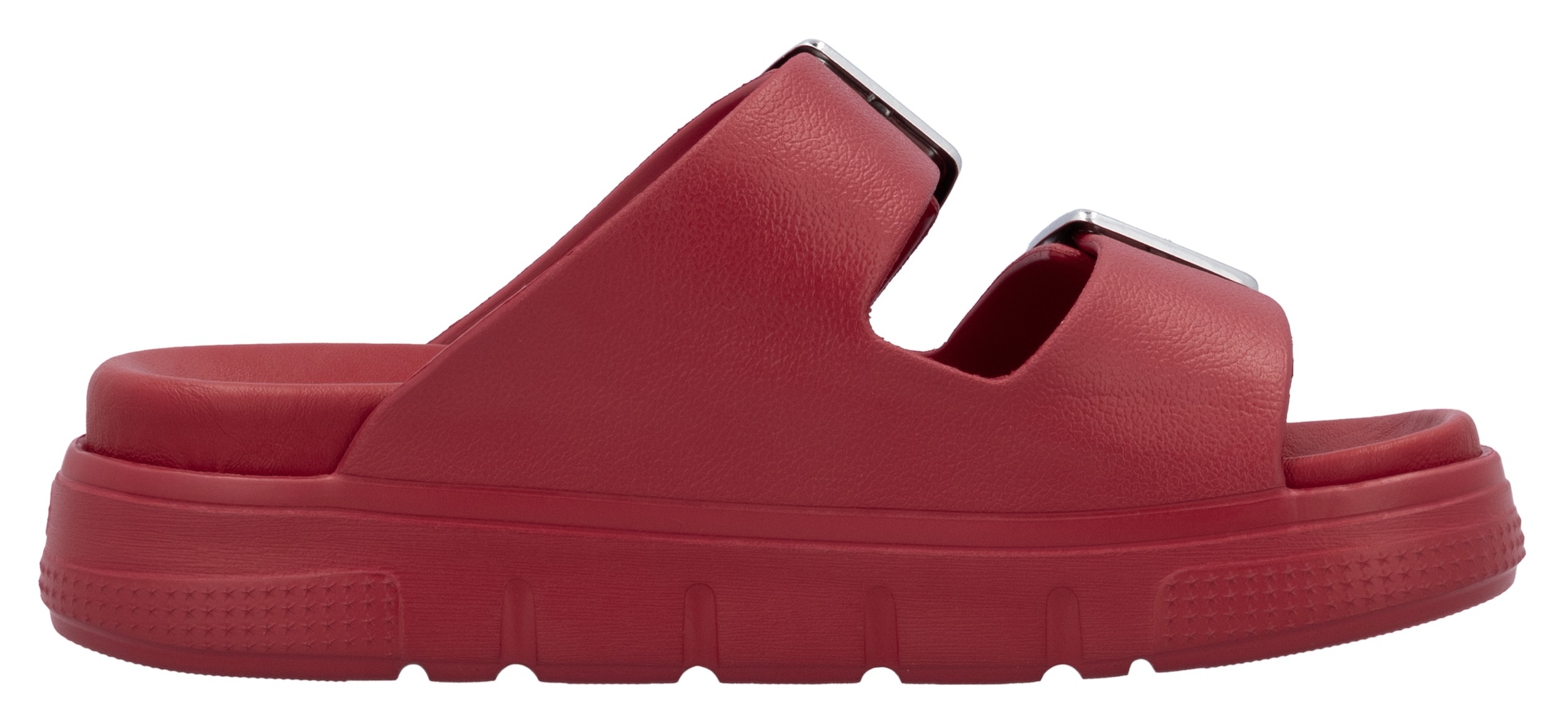 Rieker Pantolette, Plateau, Sommerschuh, Schlappen in Weite G (=weit)
