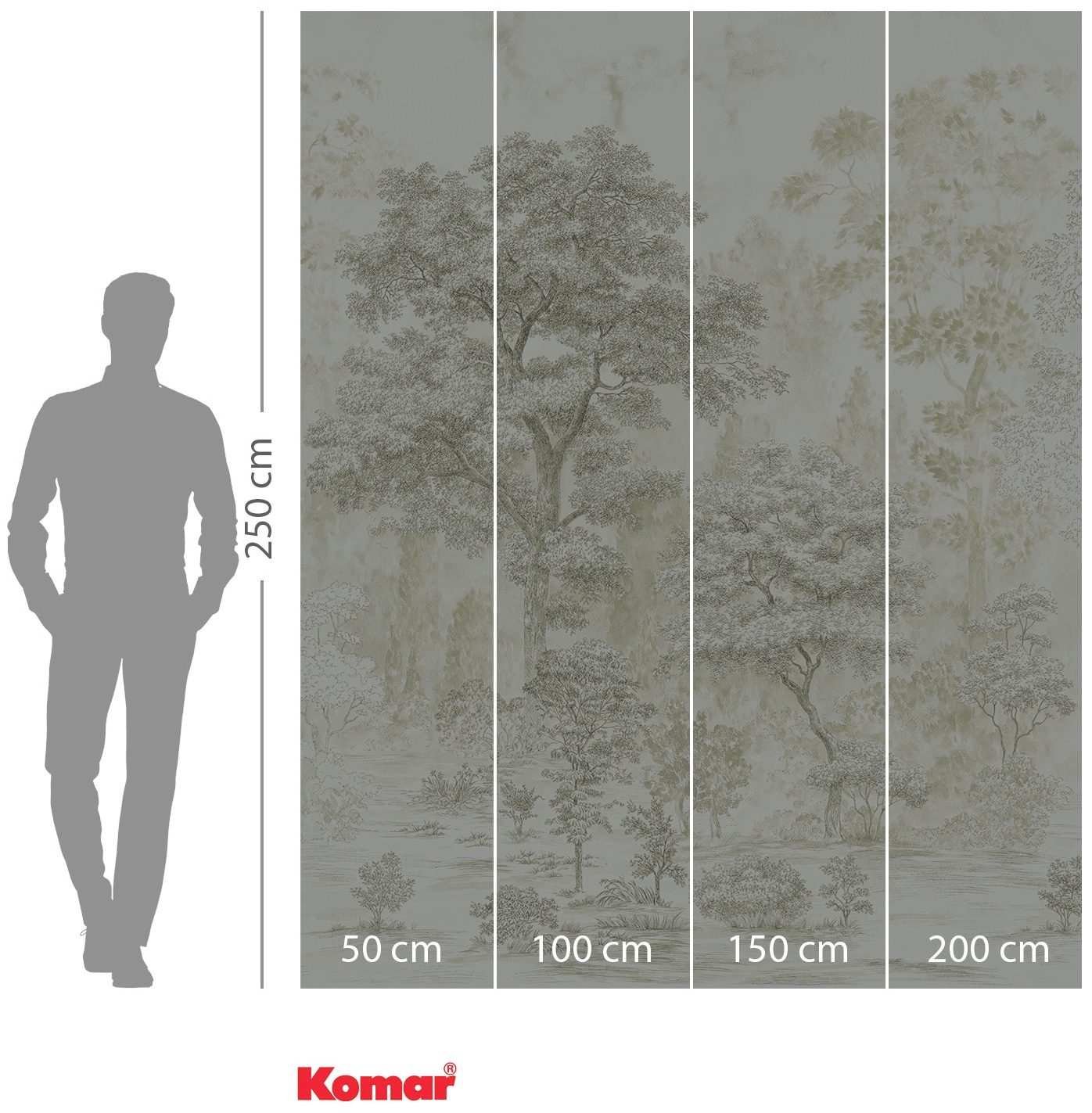 Komar Vliestapete »Noble Trees«, 200x250 cm (Breite x Höhe)