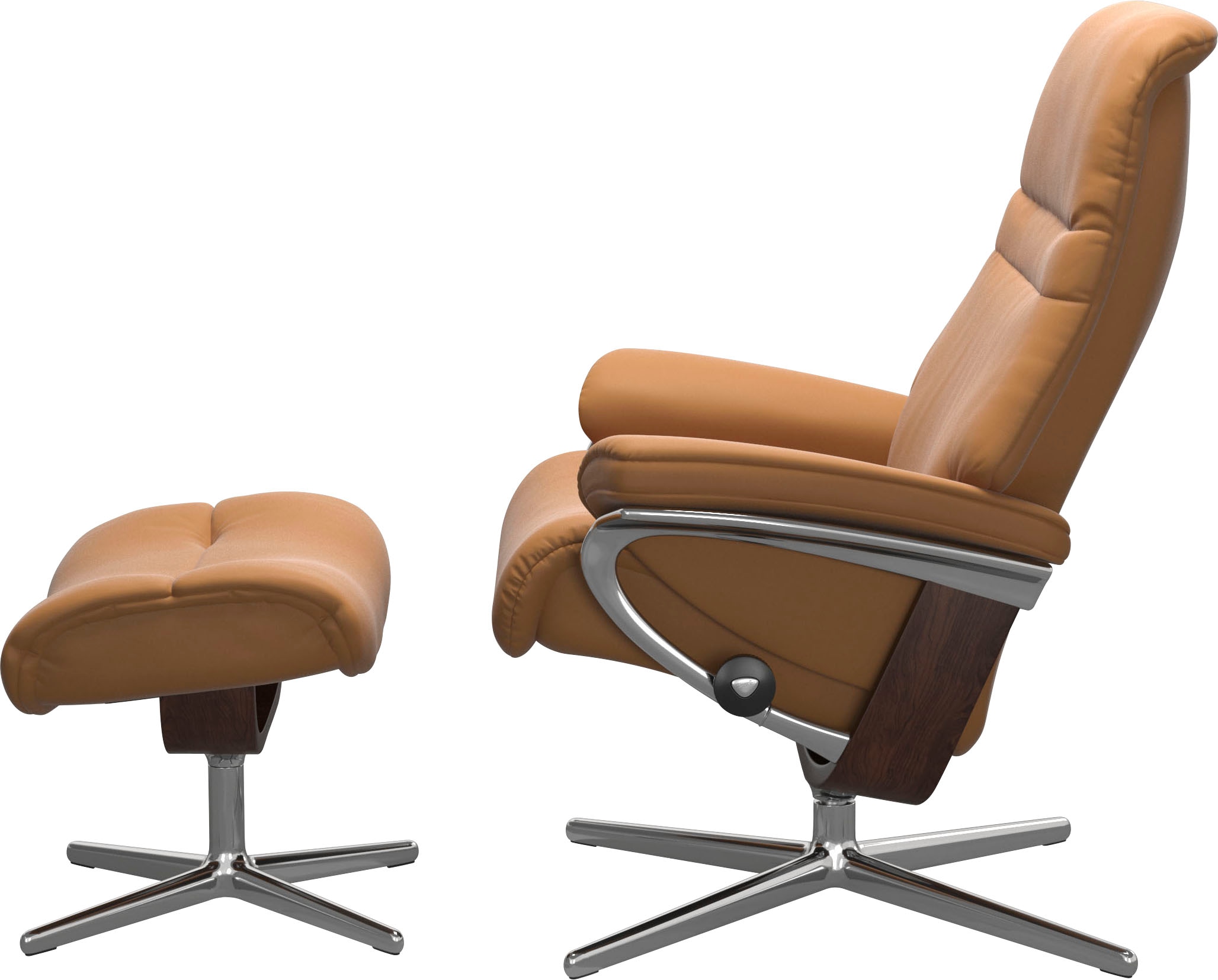 Stressless® Fußhocker »Sunrise«, mit Cross Base, Größe S, M & L, Holzakzent Braun