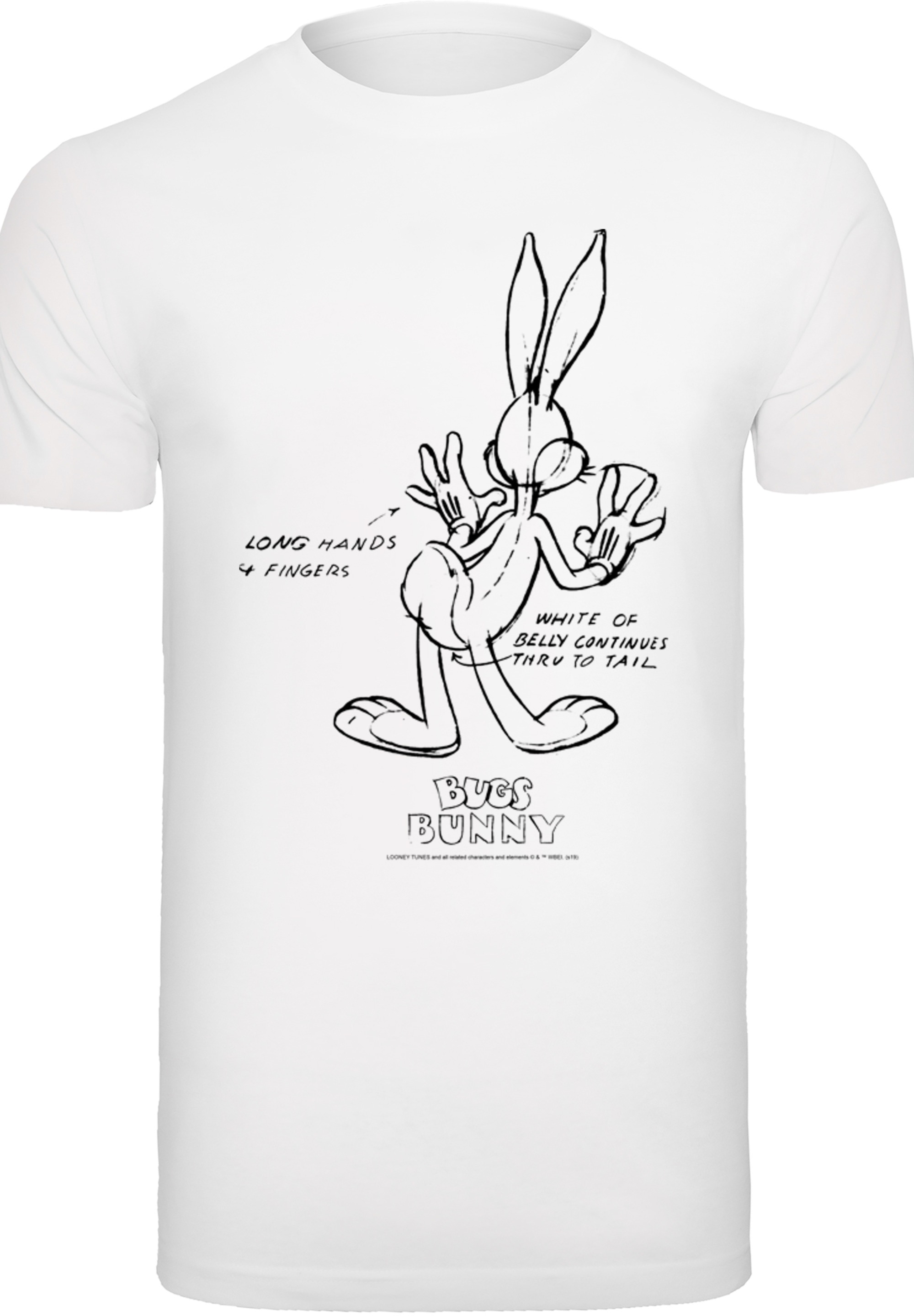 F4NT4STIC T-Shirt »Looney Tunes Bugs Bunny White Belly«, Print