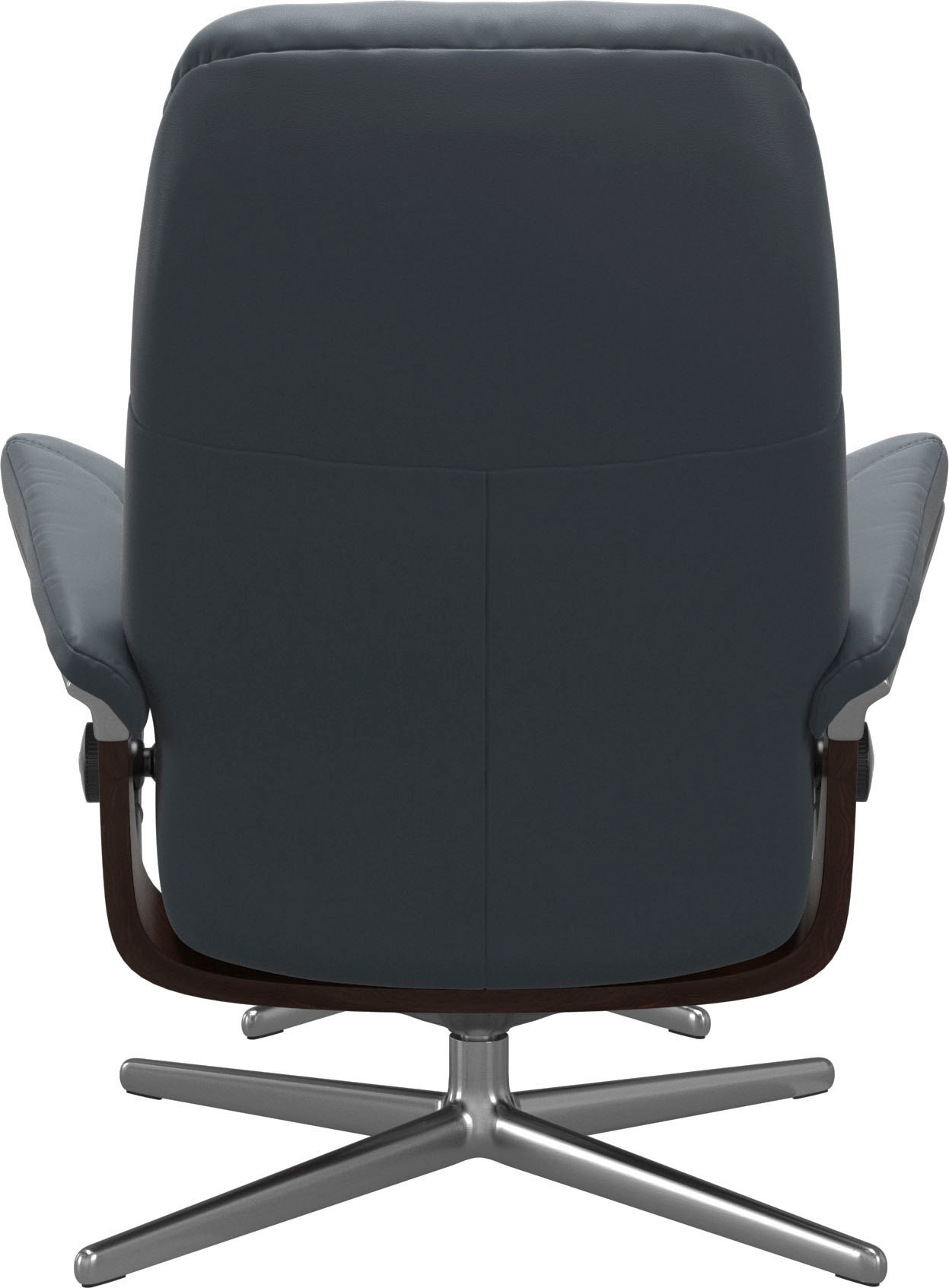 Stressless® Relaxsessel »Consul«, (Set, Relaxsessel mit Hocker), mit Hocker, mit Cross Base, Größe S, M & L, Holzakzent Braun