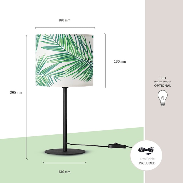 Paco Home Tischleuchte »Ostende 537«, 1 flammig-flammig, Nachtlicht Kinder  Lampenschirm Lampe Tisch Zimmer Palme Jungle | Im Sale