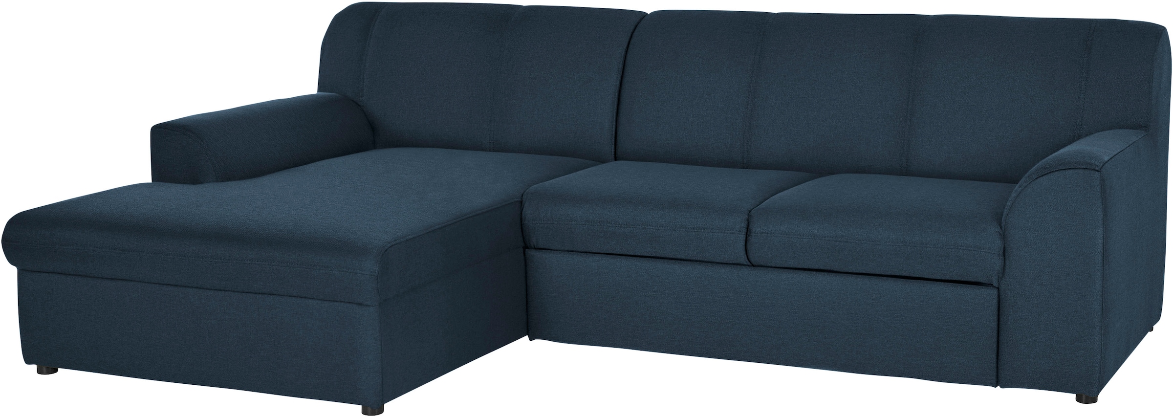 DOMO collection Ecksofa »Topper, elegant und zeitlos, kompaktes Stellmaß 245/155cm, L-Form«, mit Recamiere, wahlweise mit Schlaffunktion