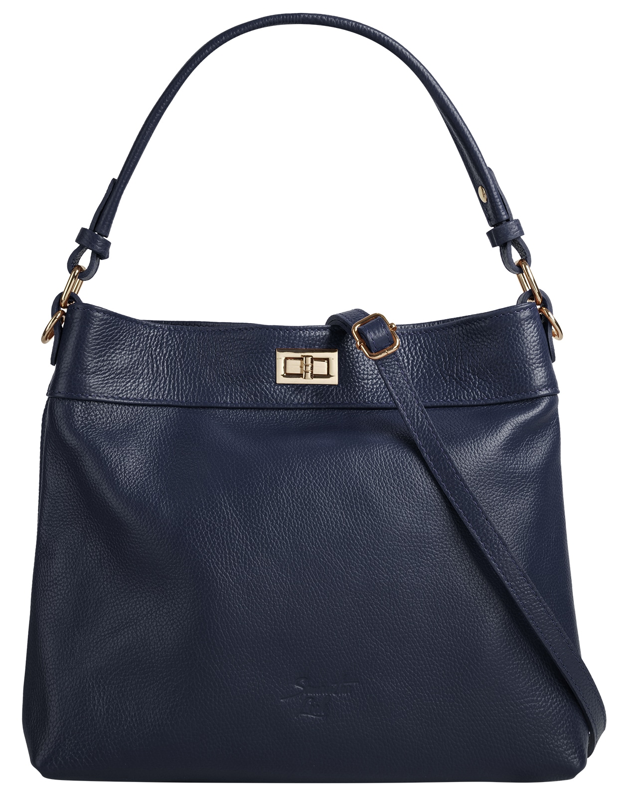 Samantha Look Henkeltasche echt Leder, Made in Italy