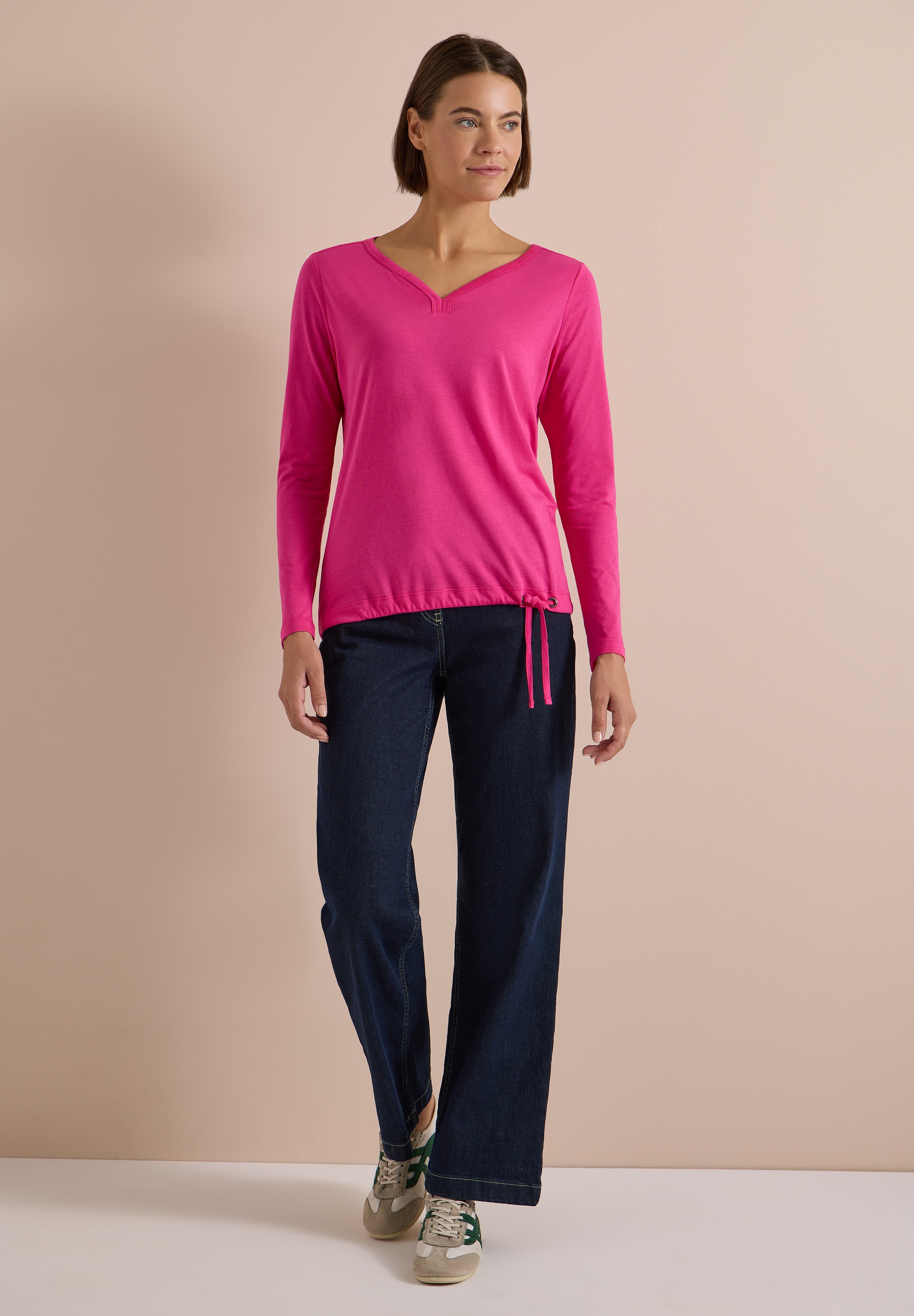 Cecil Langarmshirt mit Tunnelzug am Saum
