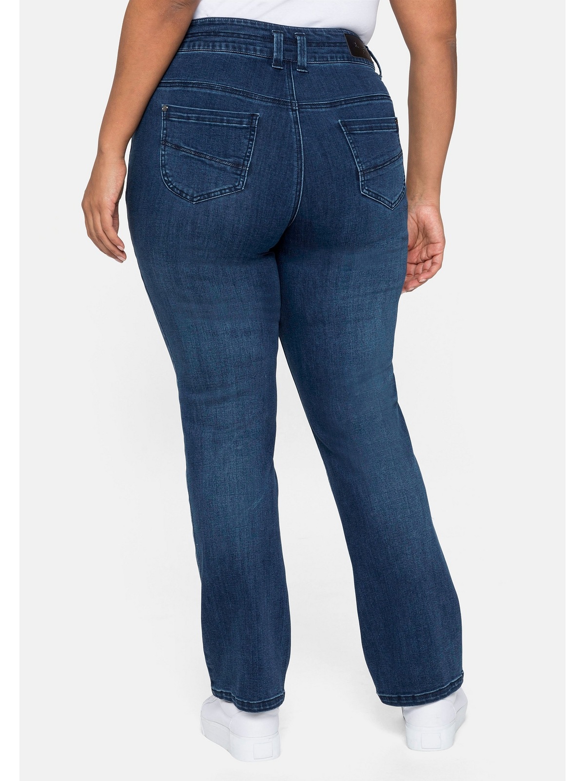 Sheego Gerade Jeans »Große Größen«, MANUELA für eine schmale Taille und  kräftige Oberschenkel online kaufen | BAUR