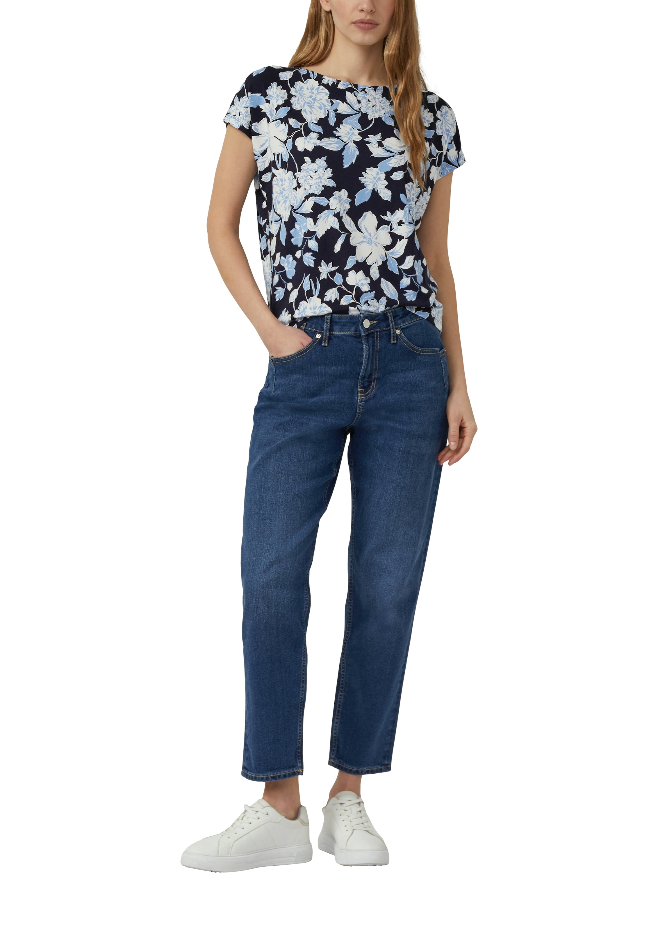 s.Oliver Kurzarmshirt Sommershirt mit grafischem Muster