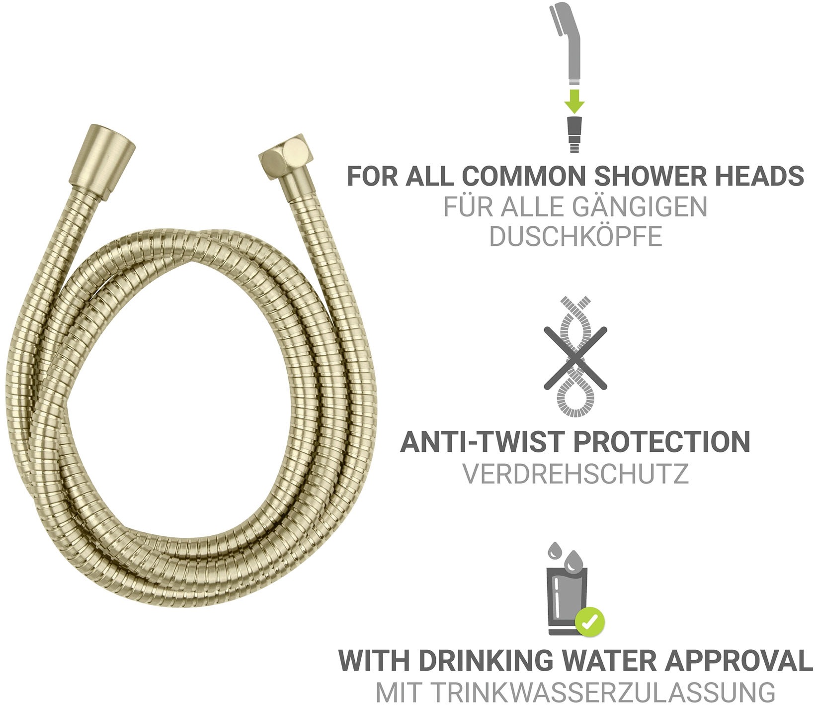 WENKO Brauseschlauch »Brass«