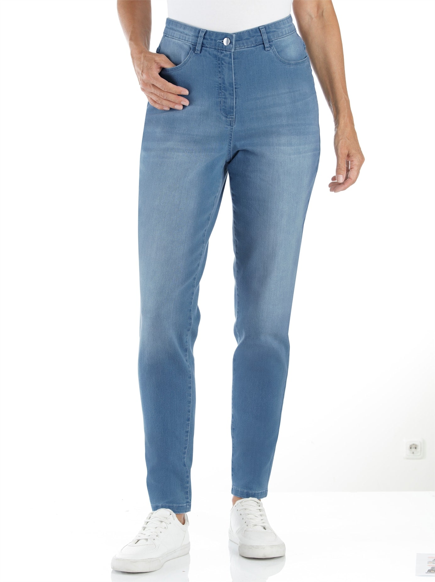 Classic Basics High-waist-Jeans 1 Stk. tlg. günstig online kaufen
