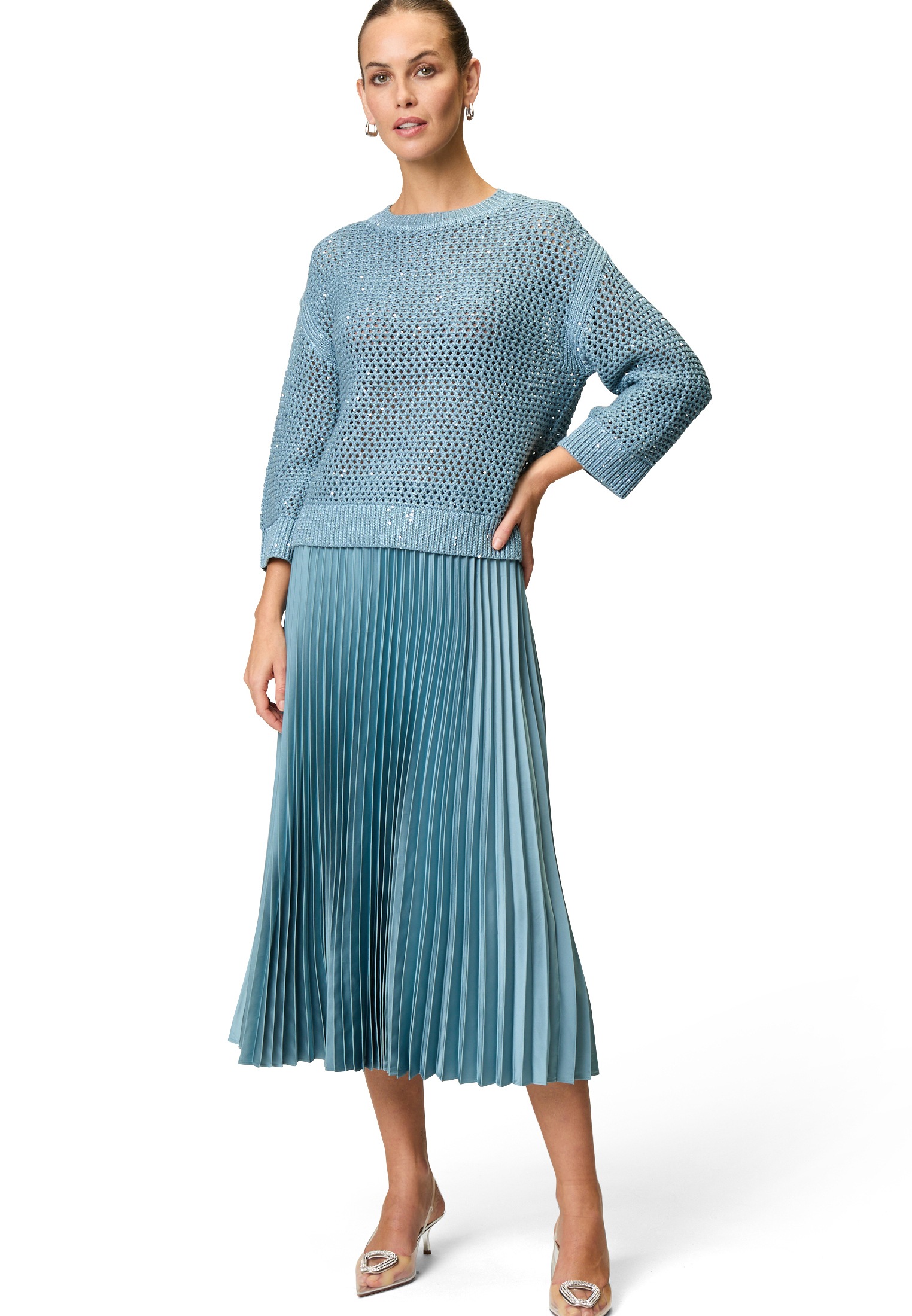 Zero Strickpullover »zero Grobstrickpullover mit Glitzer«, (1 tlg.), weiteres Detail
