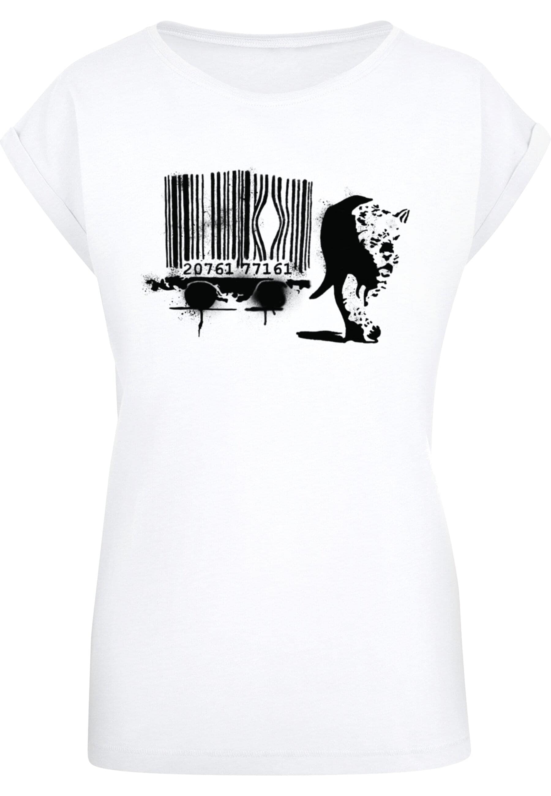 Merchcode T-Shirt "Merchcode Ladies Brandalised - Barcode Leopard Circle T- günstig online kaufen