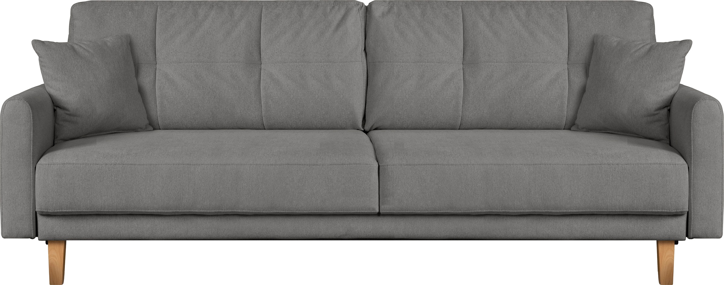 Home affaire 3-Sitzer »TRIPLO optionale Schlafsofa mit Bettkasten, Maße B/T/H: 215/100/89 cm«, Wahlweise Bettfunktion - Liegefläche 145x191 cm, Rücken-, Zierkissen
