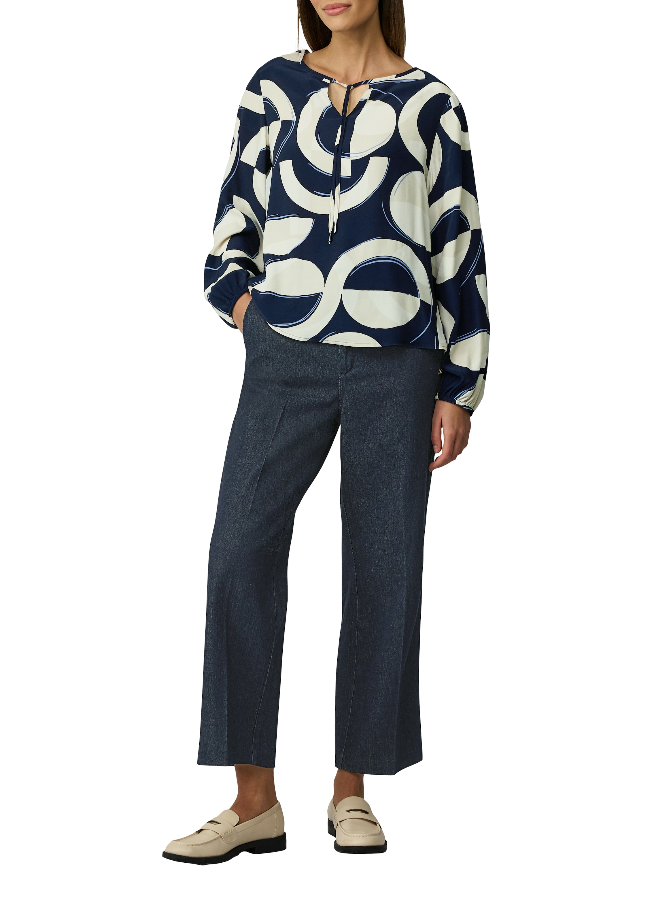 s.Oliver BLACK LABEL Langarmbluse, mit All-Over Print