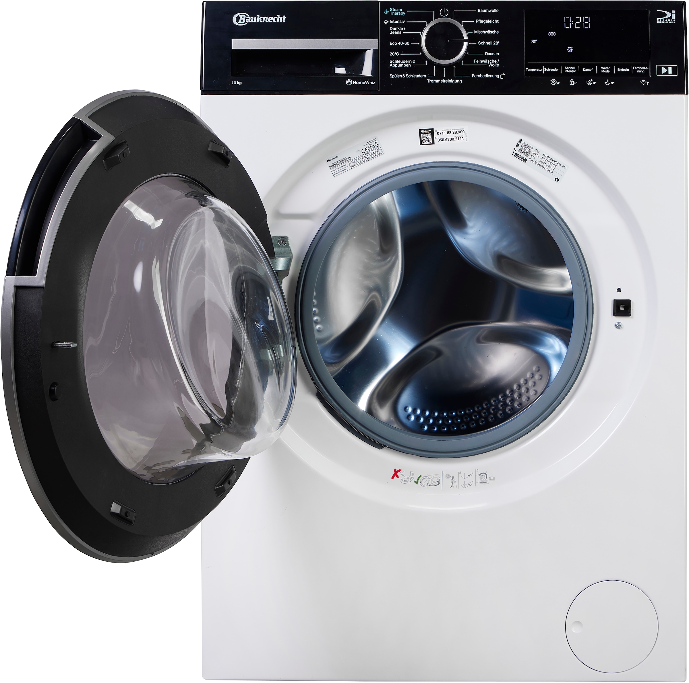 BAUKNECHT Waschmaschine »B WM Smart Eco 10A« 10 kg 1400 U/min Adaptive Wash – Intelligente Anpassung für perfekte Waschergebnisse