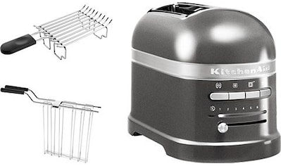 KitchenAid Toaster »Artisan 5KMT2204EMS MEDALLION-SILBER«, 2 kurze Schlitze, für 2... kaufen