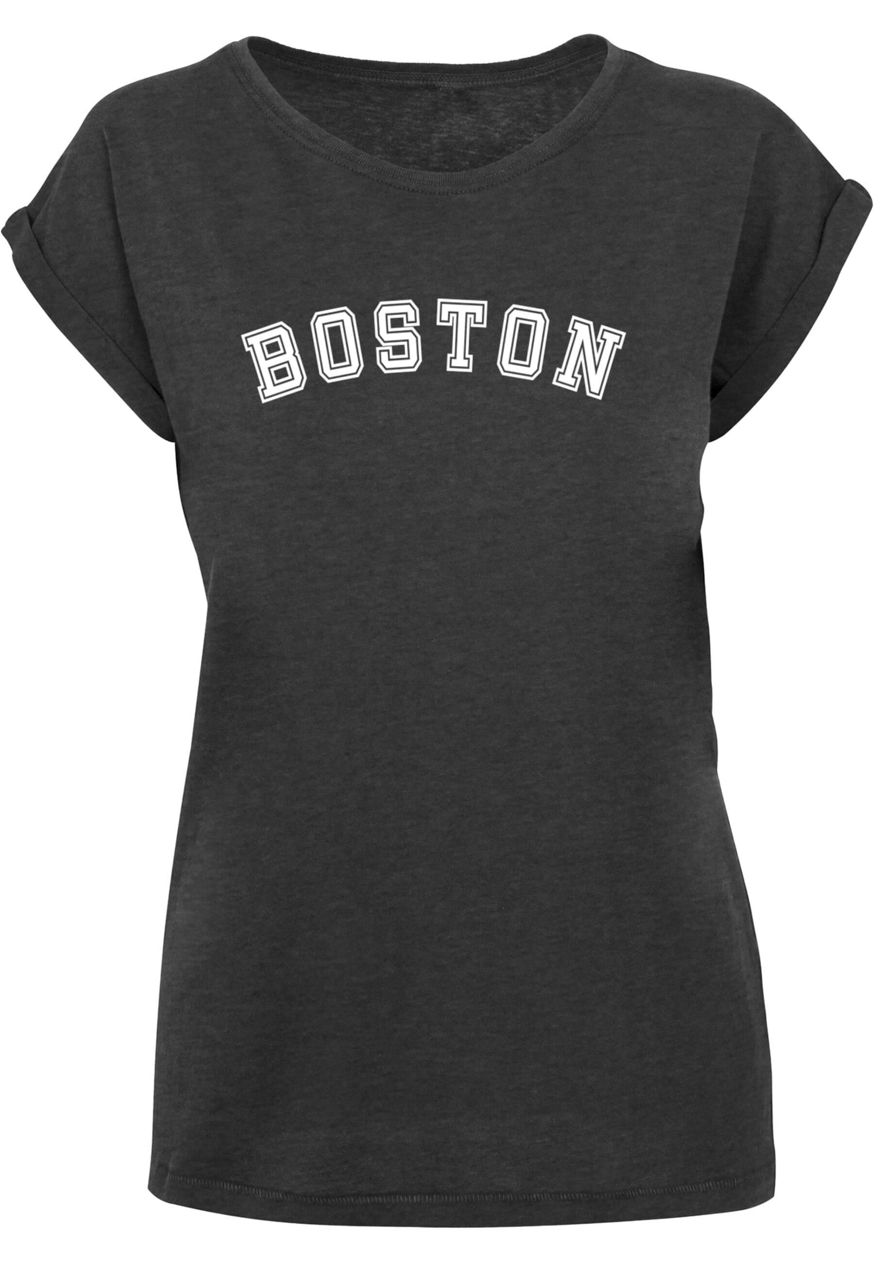 Merchcode T-Shirt "Merchcode Damen Ladies Boston X Extended Shoulder Tee" günstig online kaufen