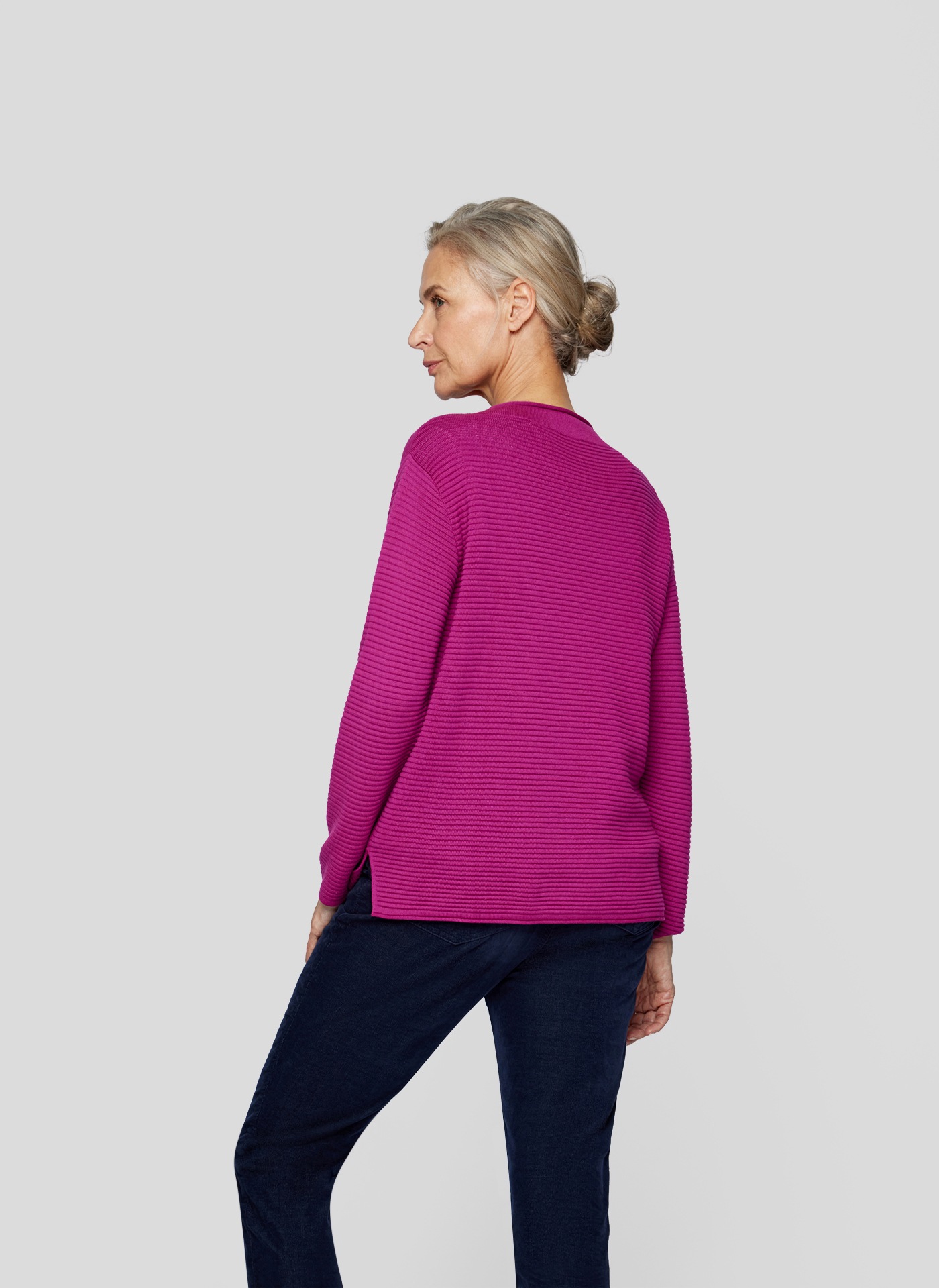 Rabe Strickpullover, mit Rippstruktur und aufgesetzter Tasche